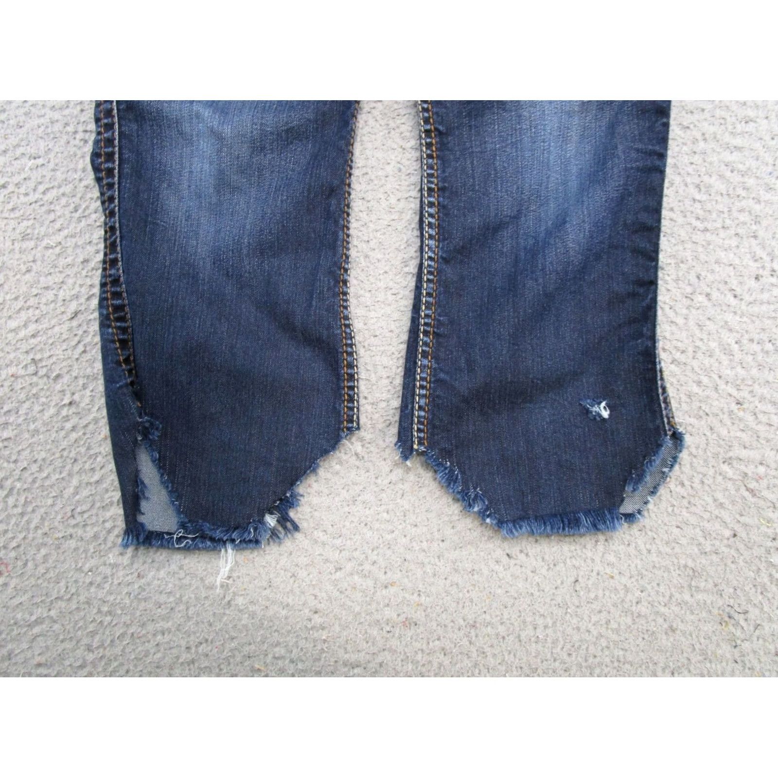 Silver Jeans Co. Silver Jeans Co Frances Jeans 25x31 Dark Wash Denim 5-Pocket Casual Cut Offs Womens Regular Blue Denim Shirt T Size 42" / US 20 - 2 Thumbnail