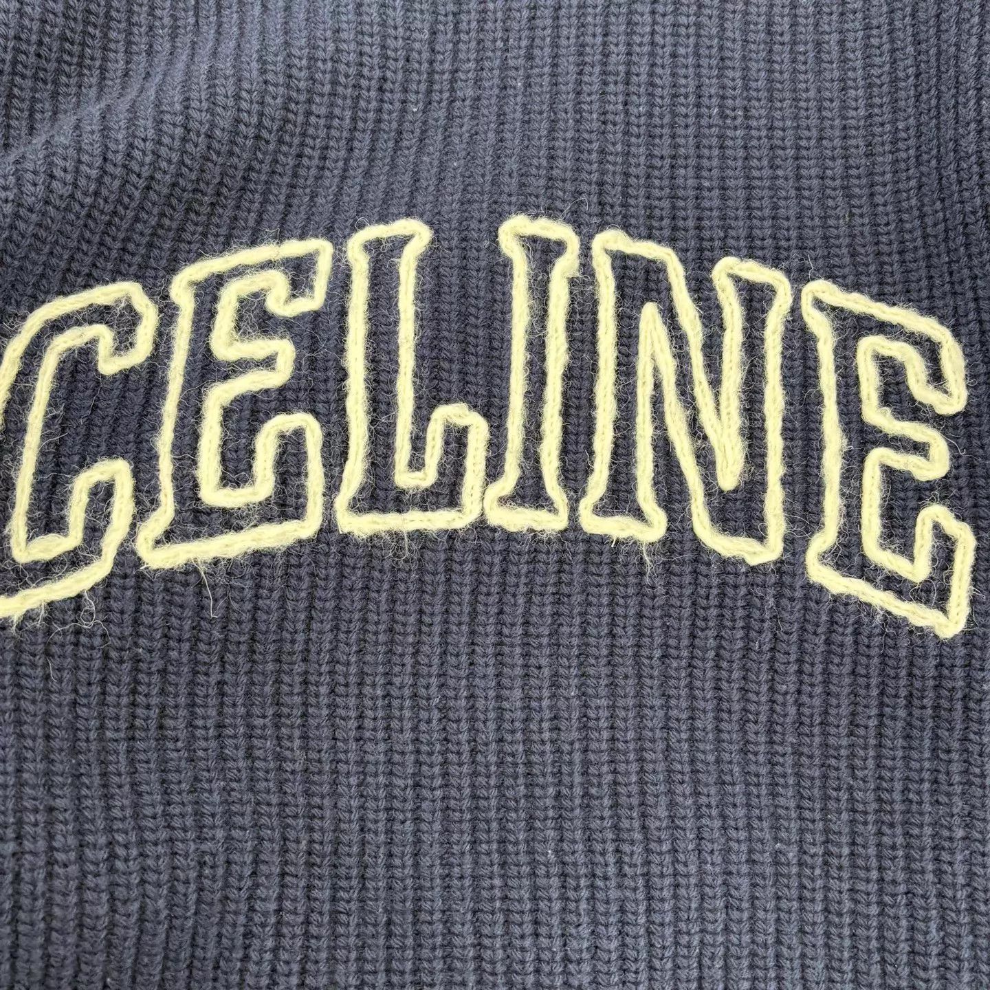 Celine Celine Logo Embroidered Crew LS Sweater Blue XS New Size XS / US 0-2 / IT 36-38 - 6 Thumbnail