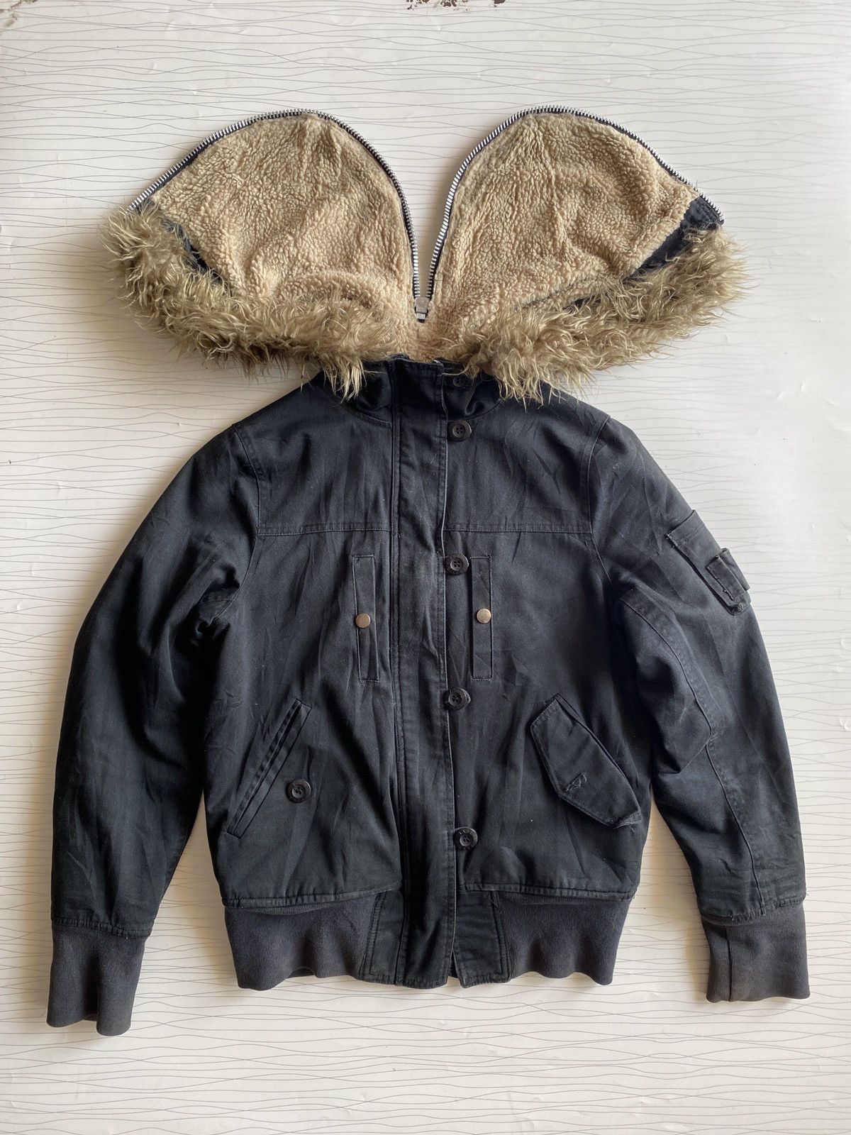20471120 Japanes Brand Jassie Parka Fur Jacket Sherpa Detachable Hood Size US M / EU 48-50 / 2 - 2 Thumbnail