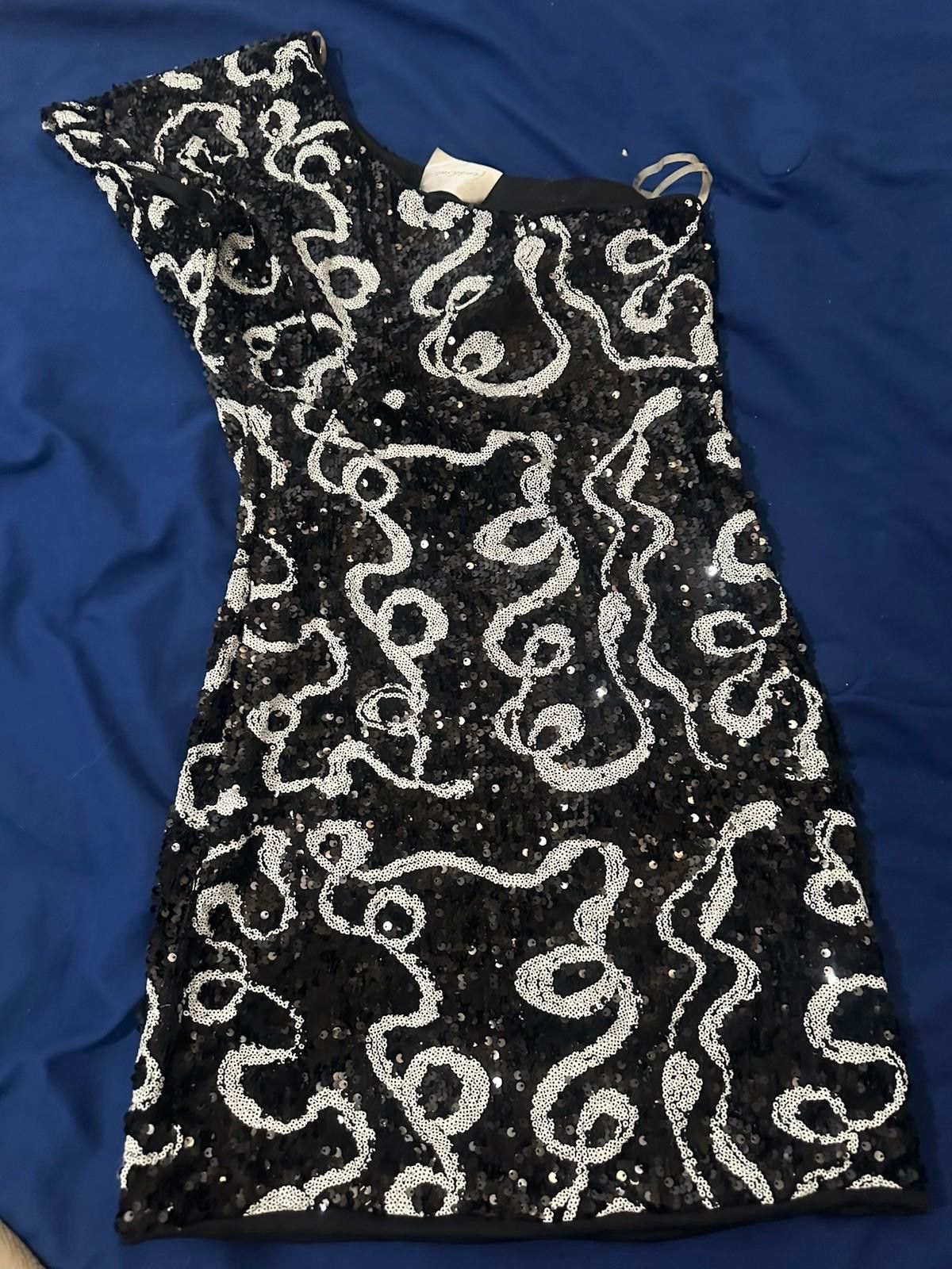 Designer vintage dress Size 12 Cocktail cold shoulder 90s Sequin | Grailed