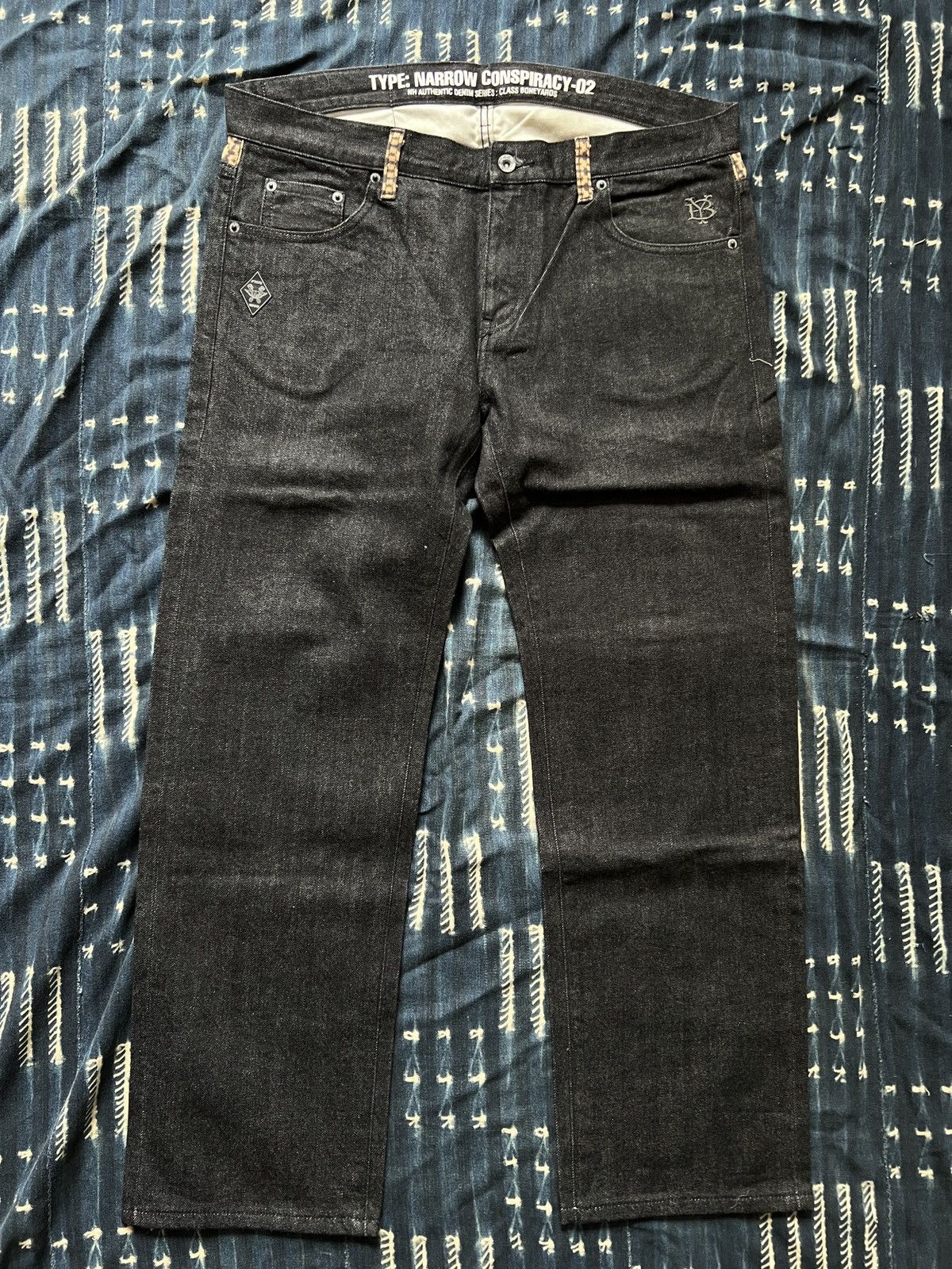 Neighborhood × Stussy Stussy x Neighborhood Boneyards Conspiracy Denim Jeans FW10 Size US 34 / EU 50 - 2 Thumbnail