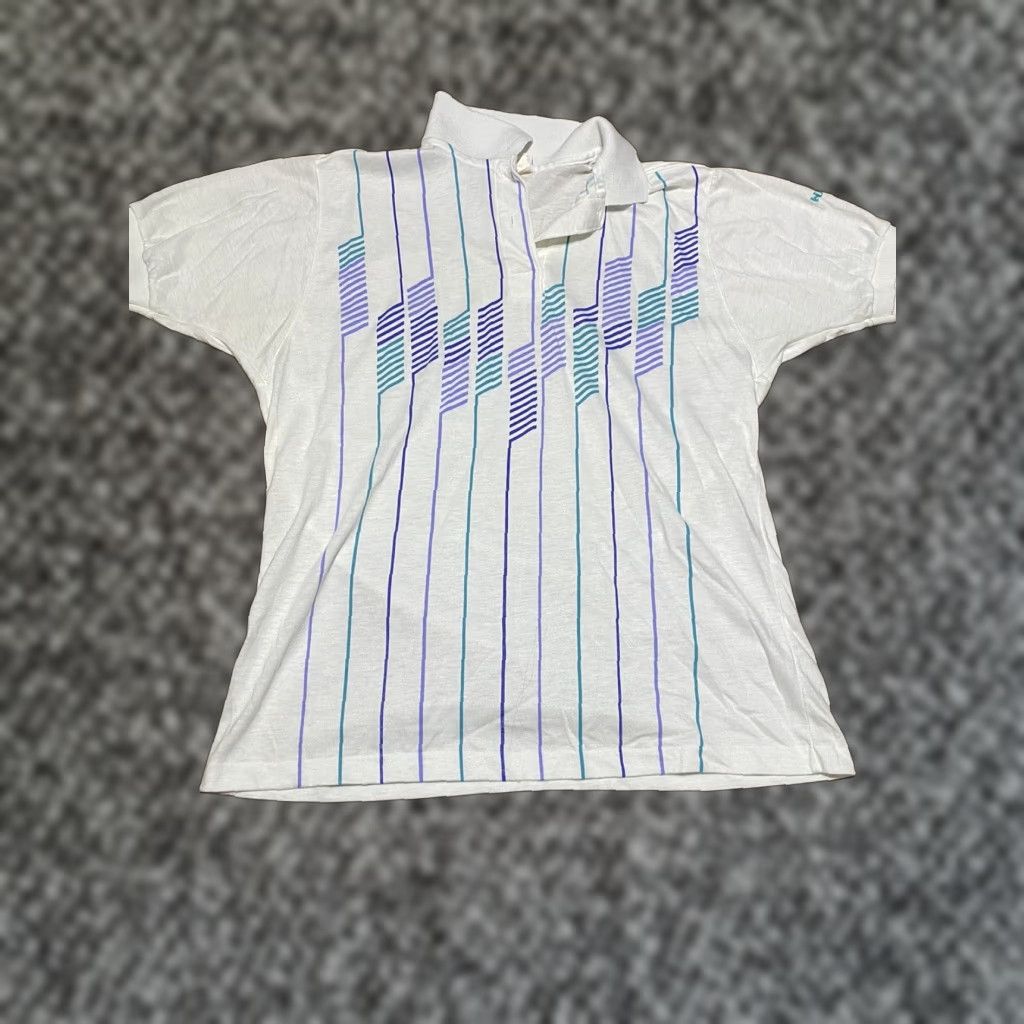 VINTAGE Head Sportswear Polo Shirt Men Medium White Tennis Golf 80s USA Made