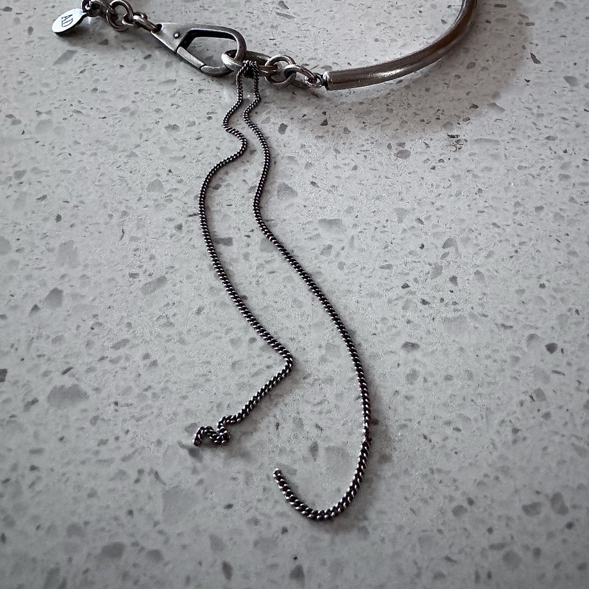 Ann Demeulemeester 925 Solid Silver Archive Tube Necklace Size ONE SIZE - 5 Thumbnail