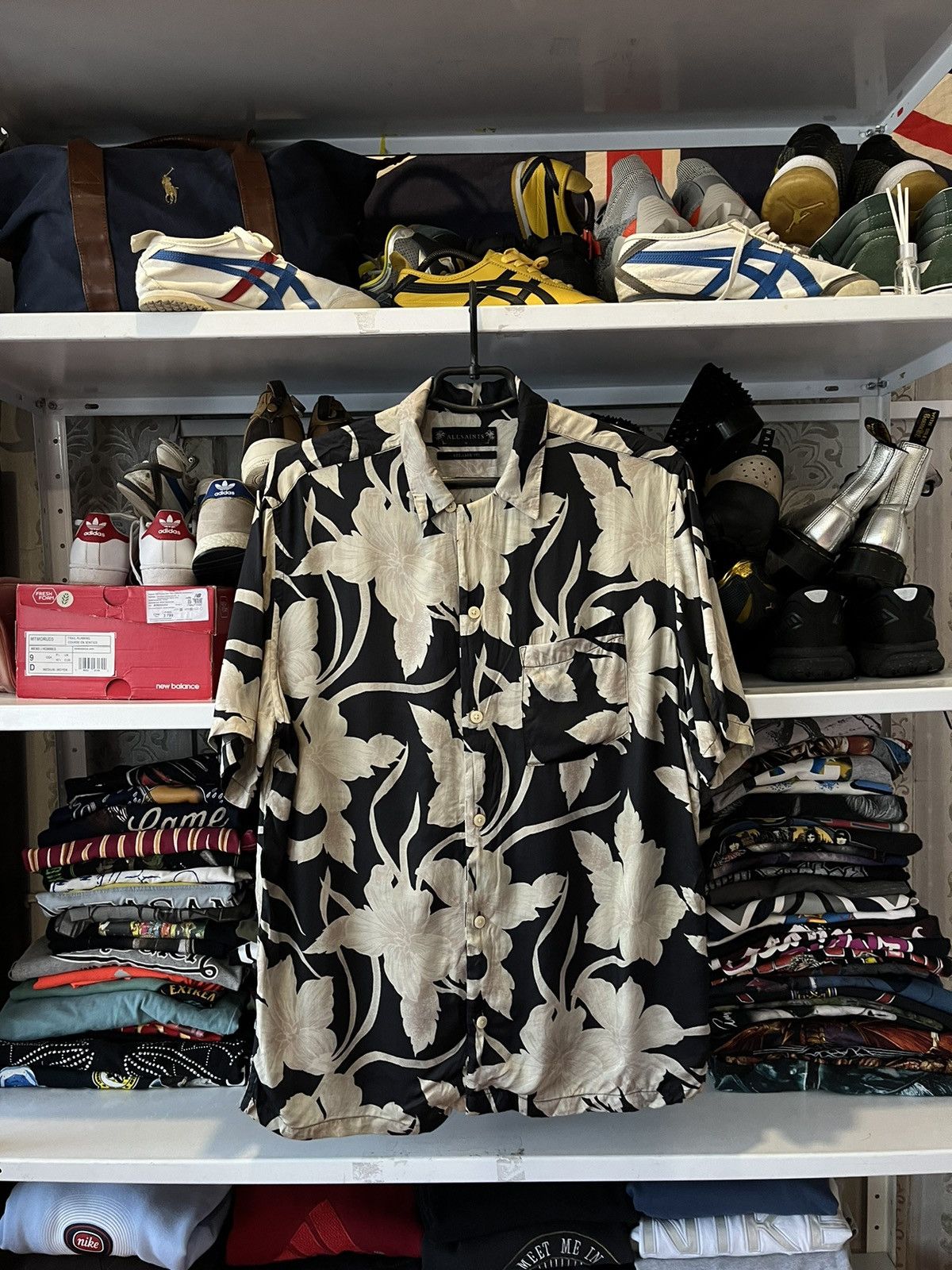 Allsaints Vintage Allsaints Viscose Y2K Hawaii Shirt Size US S / EU 44-46 / 1 - 2 Thumbnail