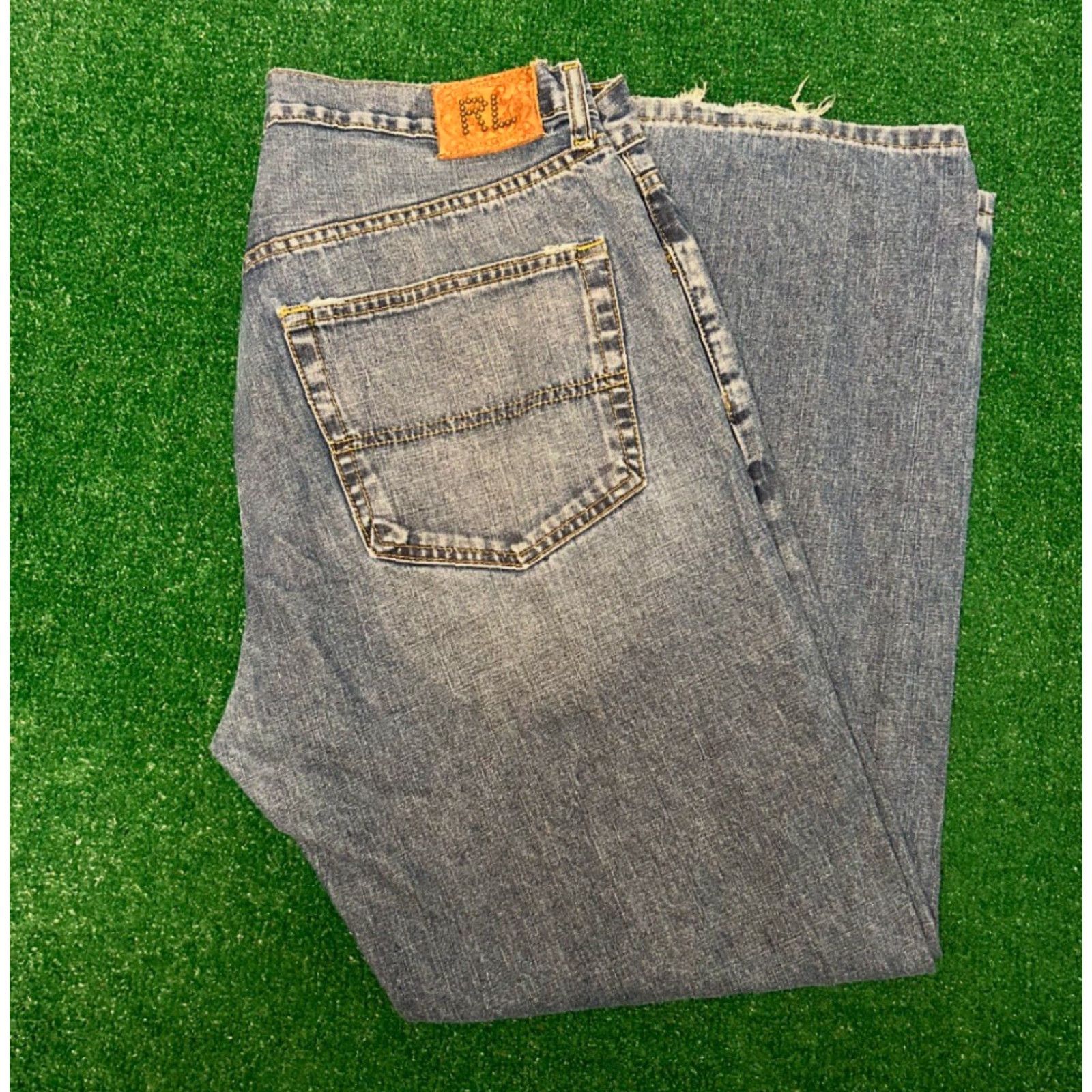 Polo Ralph Lauren VINTAGE Polo Ralph Lauren Jeans RL Hayden Relaxed Straight Mens 34 X 30 Denim Blue 90s Preppy Grunge Hip Hop USA Cowboy Y2K Punk USA Mens Size US S / EU 44-46 / 1 - 7 Thumbnail
