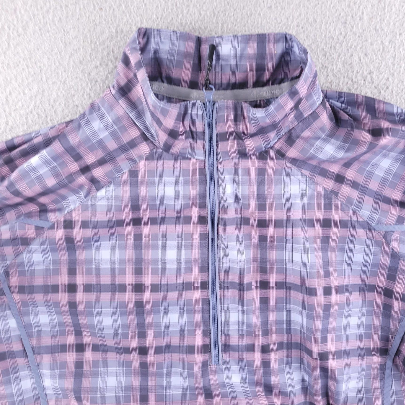 Vintage Sunice Jacket Womens Large Purple Plaid Quarter Zip Sweater Nylon Weather Check Size L / US 10 / IT 46 - 4 Thumbnail