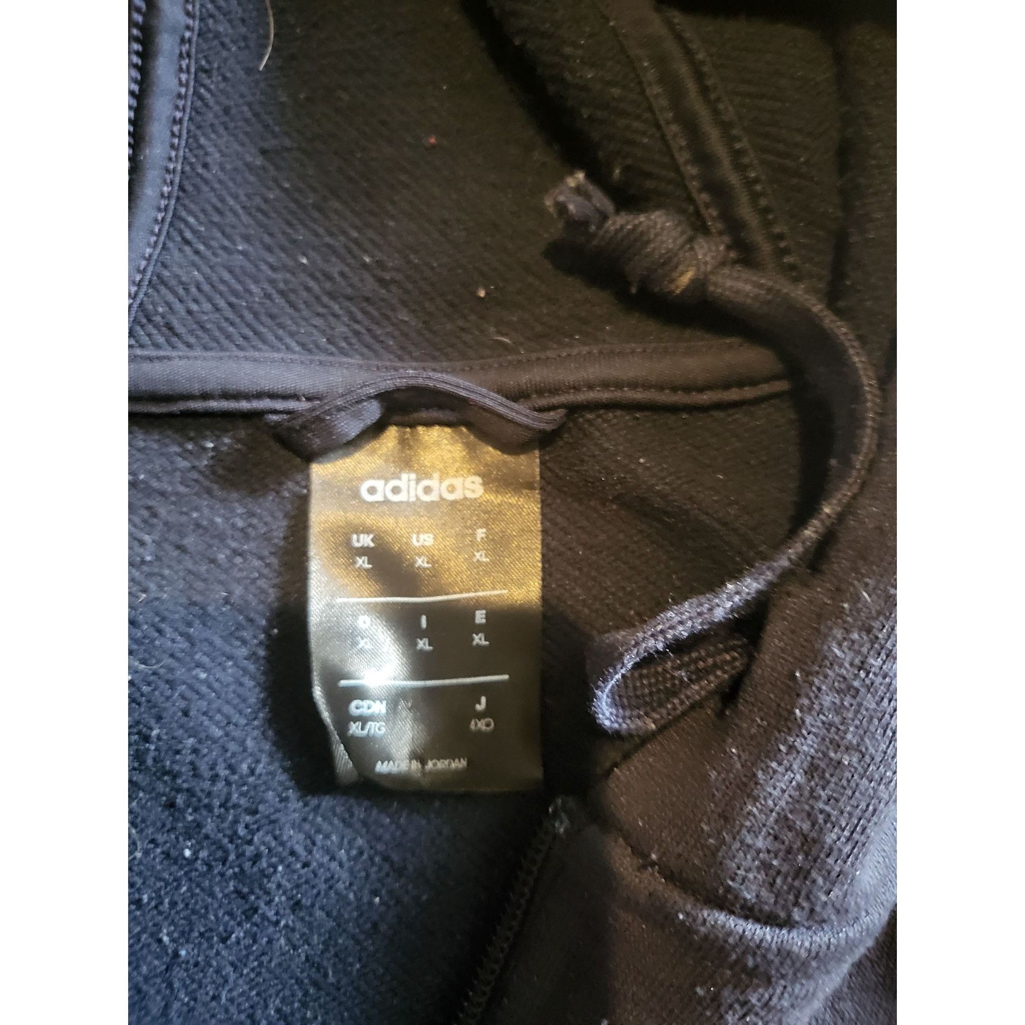 Adidas Adidas Hooded Track Jacket Men Sz XL Full Zip Black Workout Size US XL / EU 56 / 4 - 6 Thumbnail