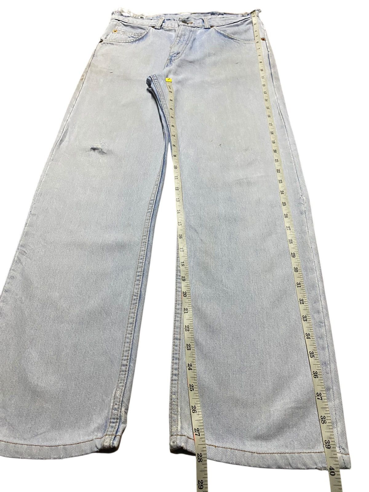 Levi's Vintage Clothing Vtg Levis 501 Orange Tab Light Wash Distressed Loose Jeans Size US 30 / EU 46 - 15 Thumbnail