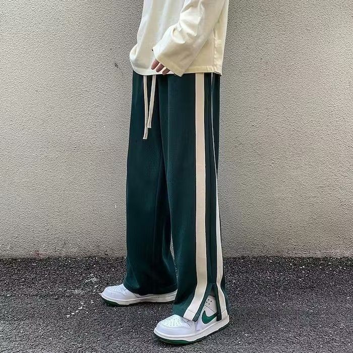 Japanese Brand × Vintage Green White Hip Hop Trousers Sweatpants Size US 30 / EU 46 - 1 Thumbnail