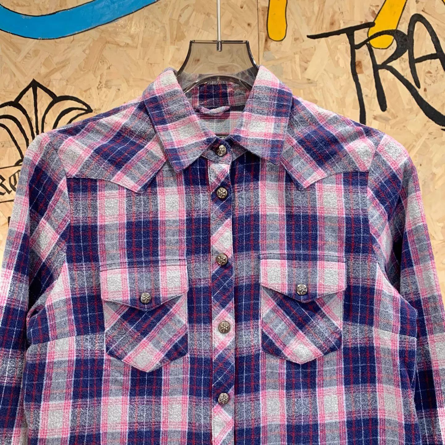Chrome Hearts Chrome Hearts Purple Plaid Leather Cuff M Jacket Size M / US 6-8 / IT 42-44 - 3 Thumbnail