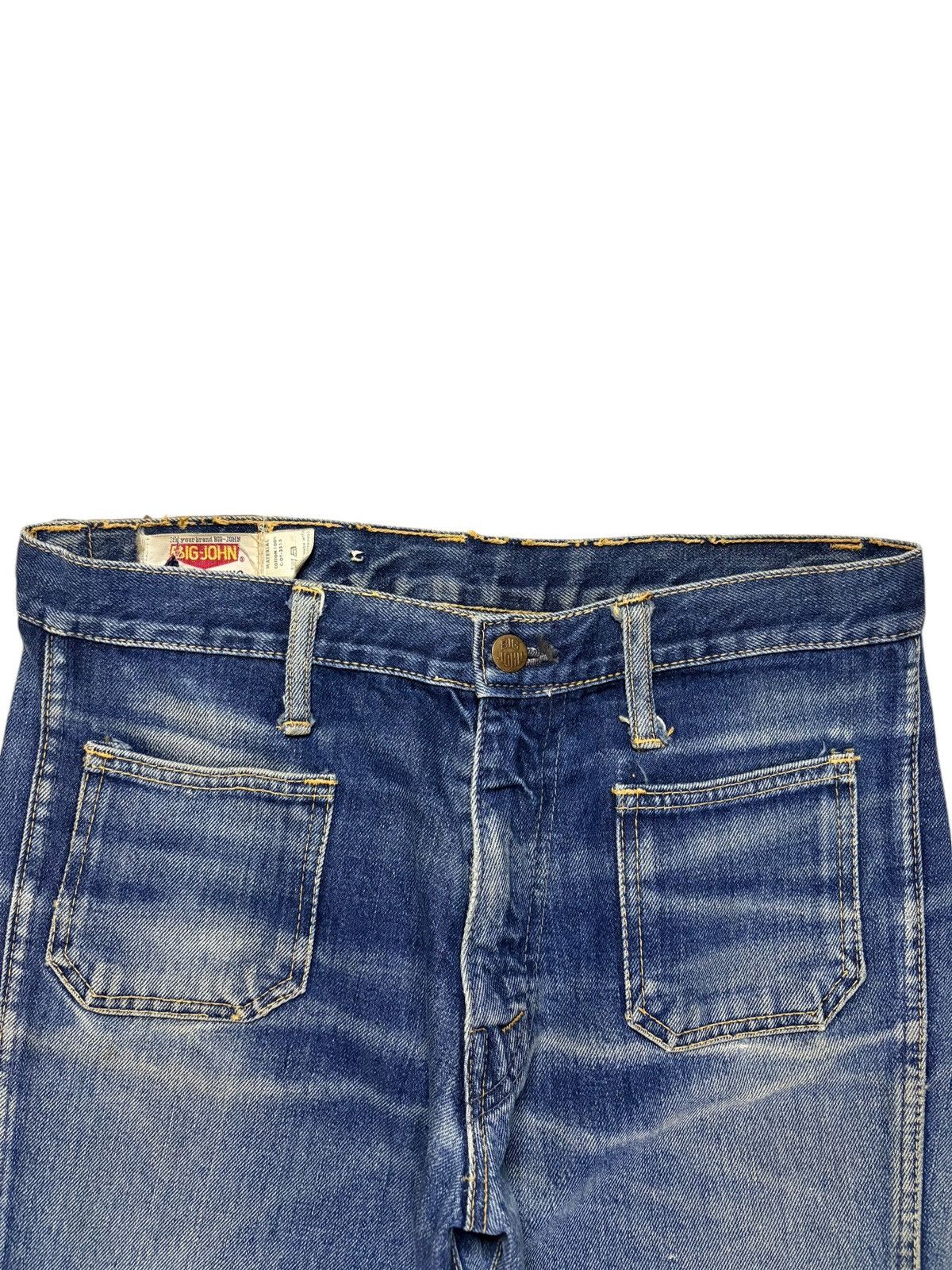 Japanese Brand Vintage Japanese Brand Faded Blue Wash Bell Bottom Jeans Size 31" - 4 Thumbnail