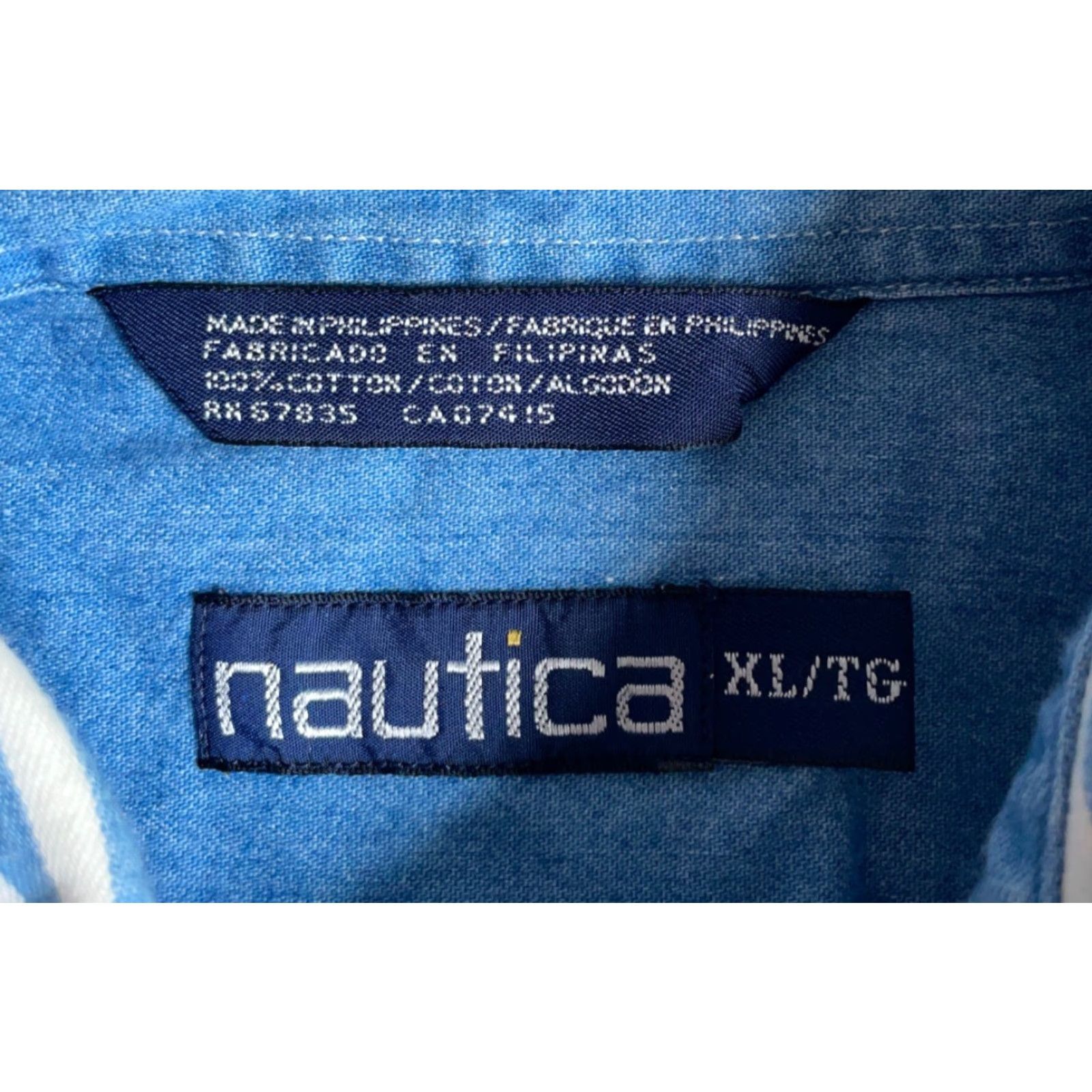 Nautica Nautica Shirt Men's XL Colorful Striped Oversized VTG Preppy Pattern Primary Button-Up Collared Long Sleeve Casual Multicolor Size US XL / EU 56 / 4 - 3 Thumbnail