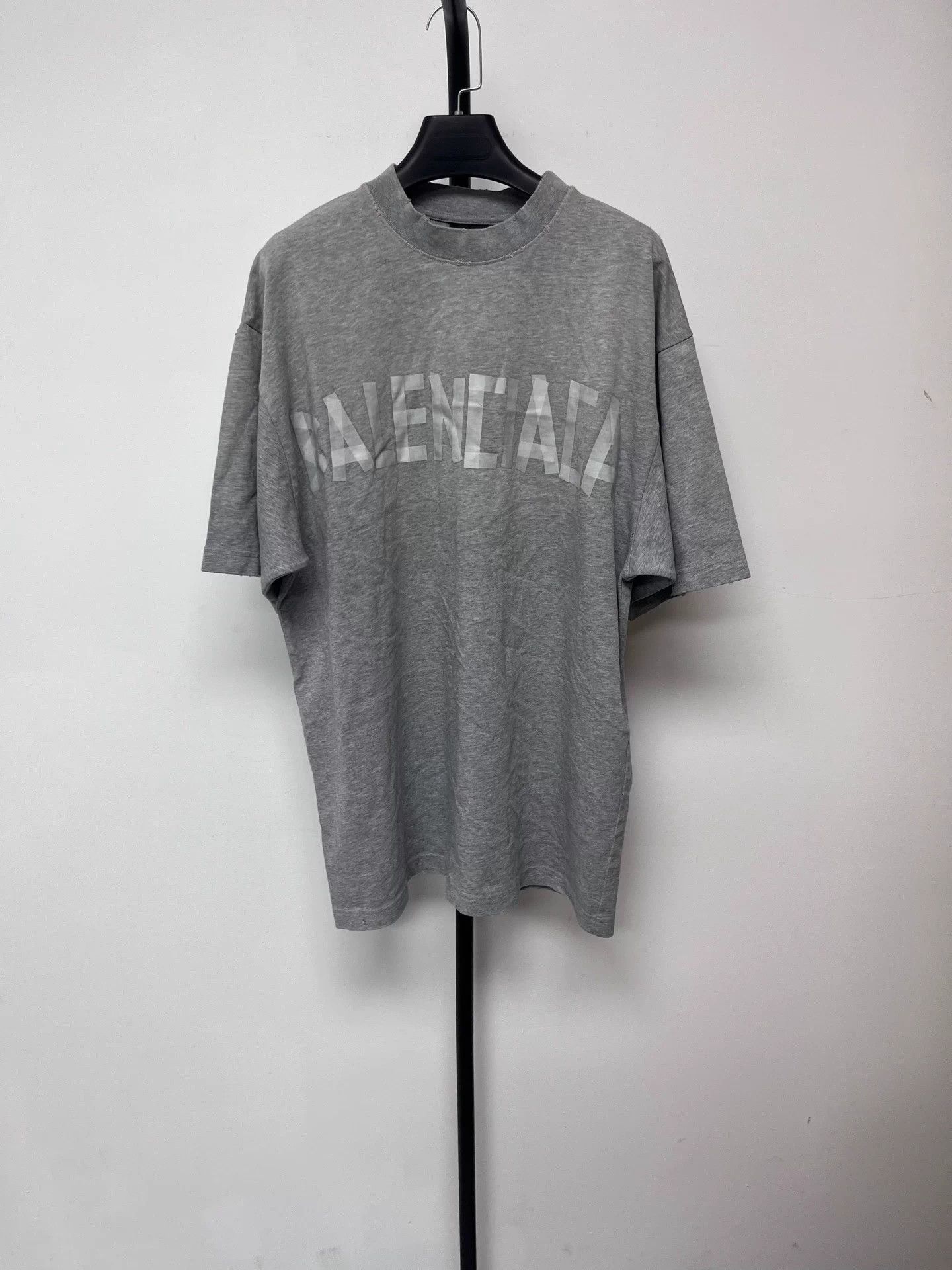 Balenciaga Logo Print T-Shirt Slate Gray XS Unisex
