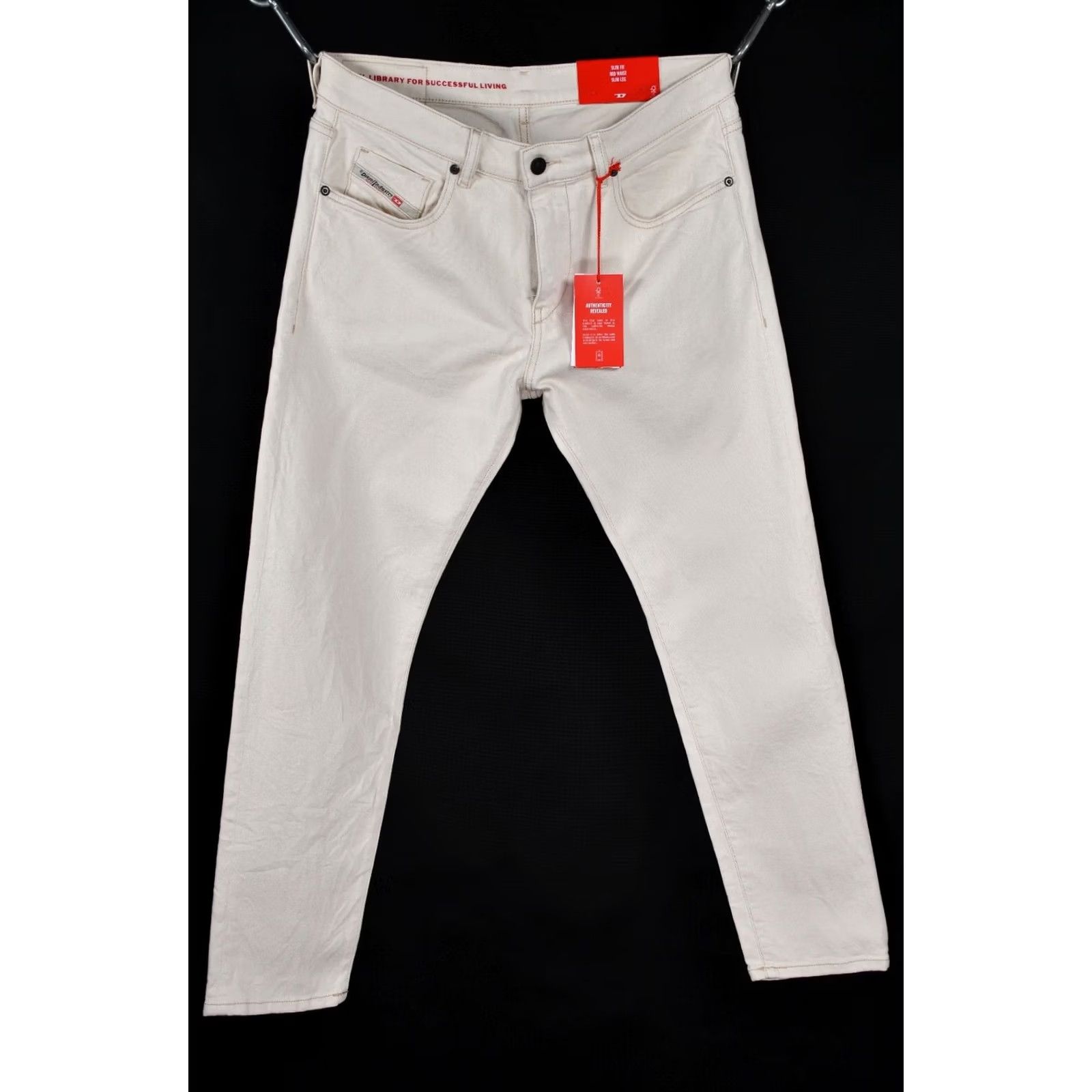 Diesel DIESEL Jeans Main Selling Point D-STRUKT 2019 Slim Fit W33/L30 Men's Jeans Size 33 Cream Cotton 99% Elastane 1% Vintage: No Mens Size US 33 - 2 Thumbnail