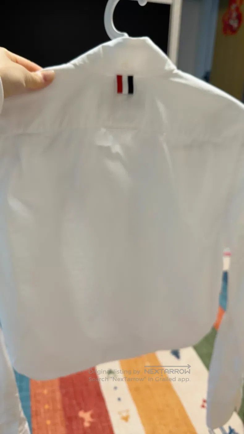 Thom Browne Thom Browne White Striped Long Sleeve Shirt Size US XXS / EU 40 - 6 Thumbnail