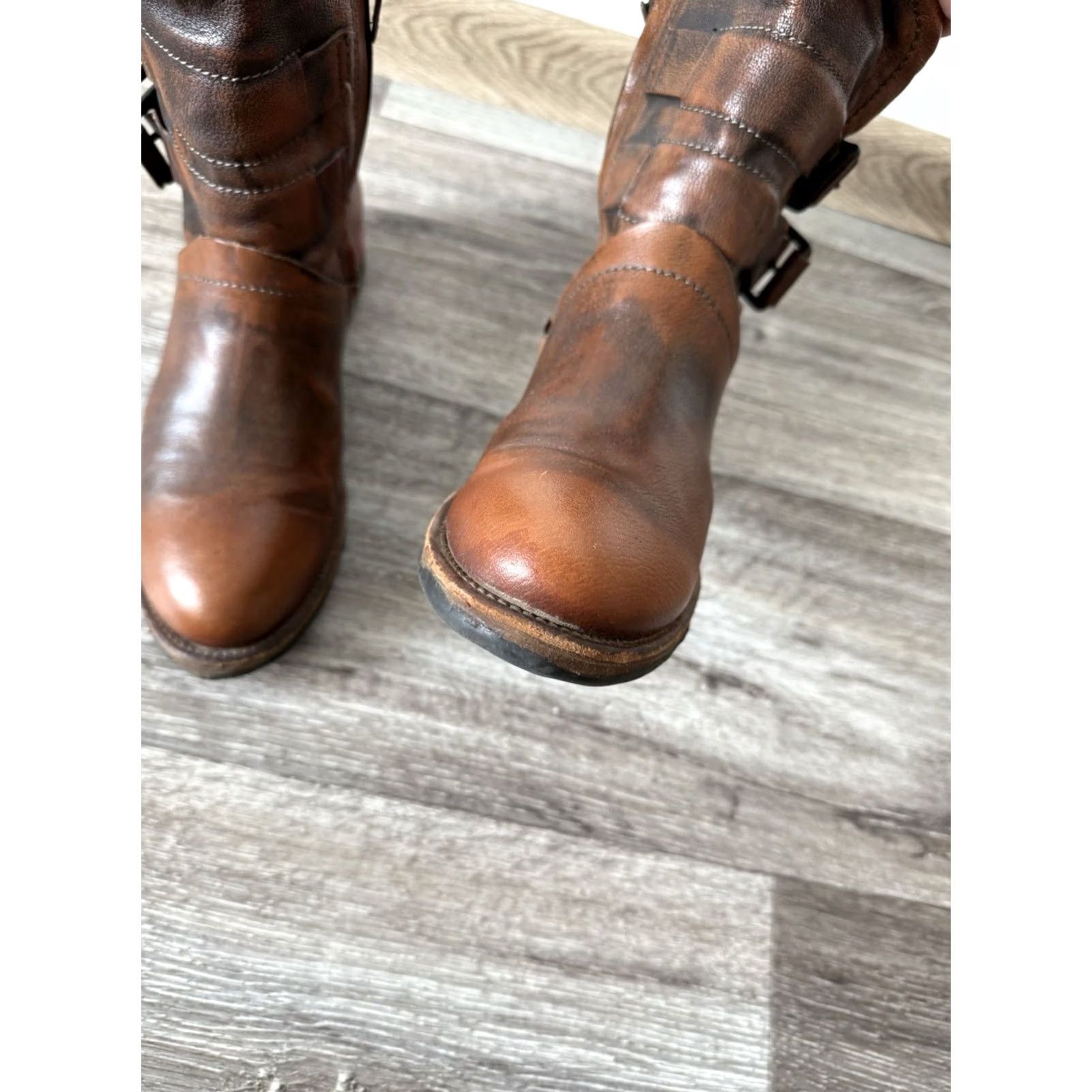 Vintage VINTAGE Airstep A.S.98 Zip Leather Heel Boots Biker Brown Womens Size EU 39 US 9 Size US 9 / IT 39 - 6 Thumbnail