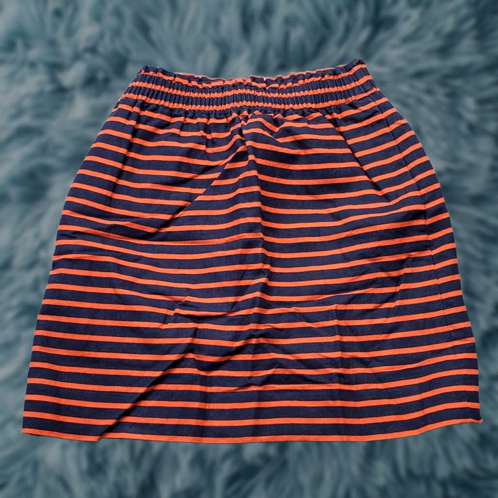 J.Crew J.CREW Skirt Womens 00 A-Line Striped Linen Lined Elastic Waist - Multicolor, Short, Size 00 Women Size 24" / US 00 / IT 34 - 1 Thumbnail