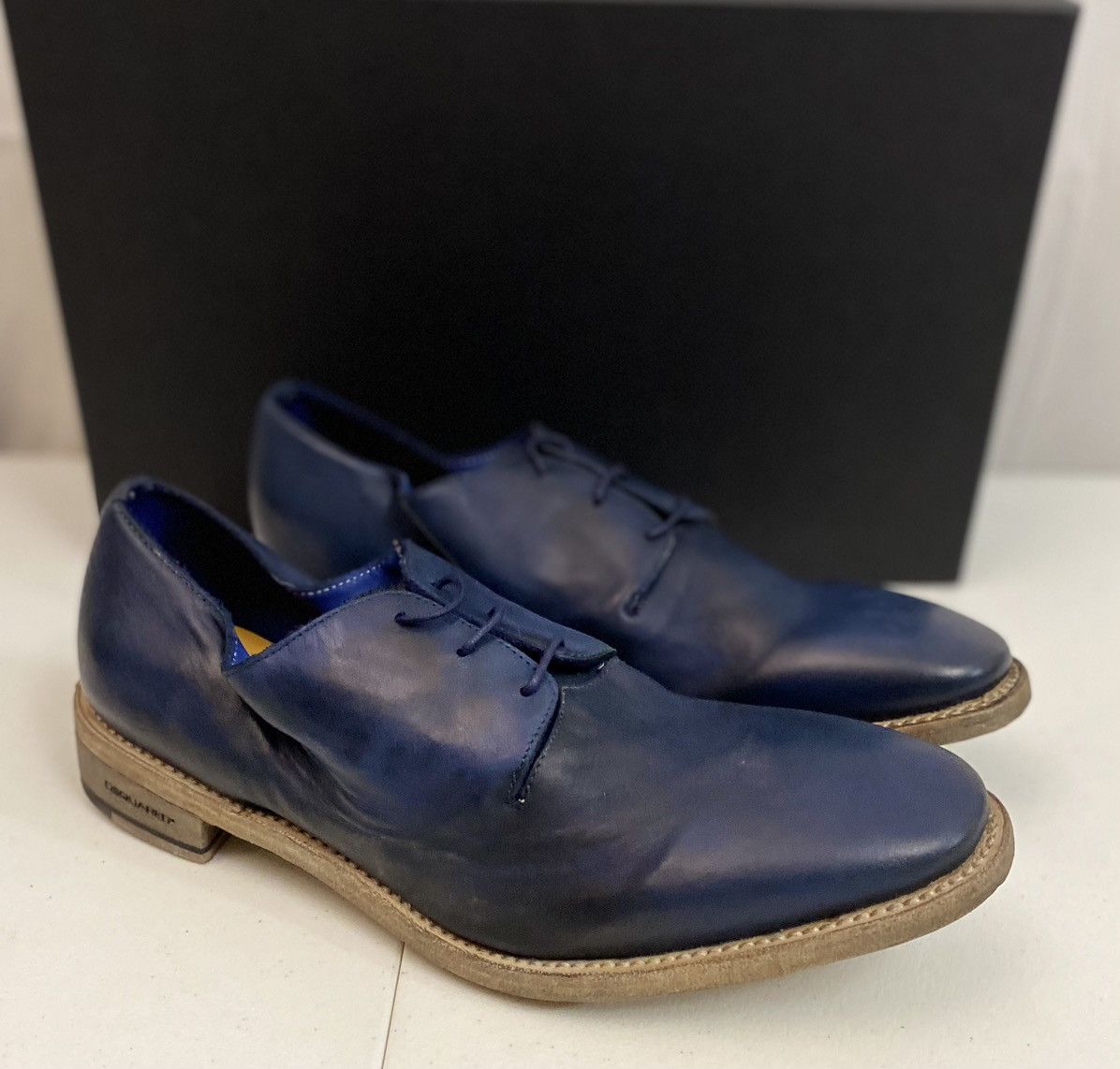 Dsquared2 Dsquared2 🇮🇹 Blue Goodyear welt Handmade Uni Derby 8.5 NEW Size US 8.5 / EU 41-42 - 18 Thumbnail