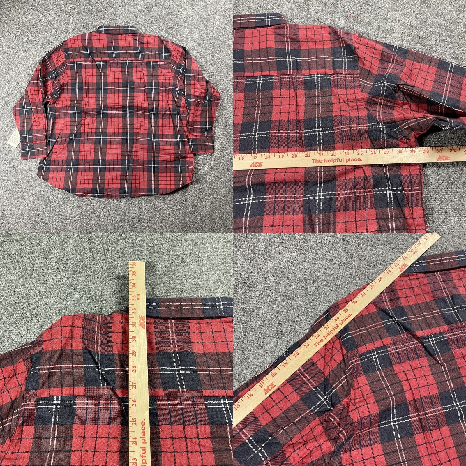 Wrangler VINTAGE Wrangler Flannel Shirt Big 2X Red Cotton Plaid Button-Up Mens Size US XXL / EU 58 / 5 - 8 Thumbnail