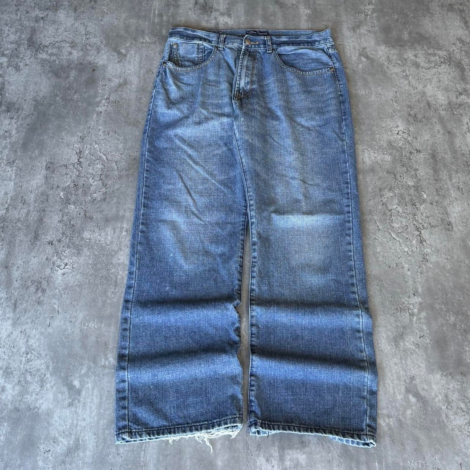 JNCO × Vintage Vintage Y2K Baggy Wide Leg Embroidered Dungaree Denim Jeans Size US 34 / EU 50 - 2 Thumbnail