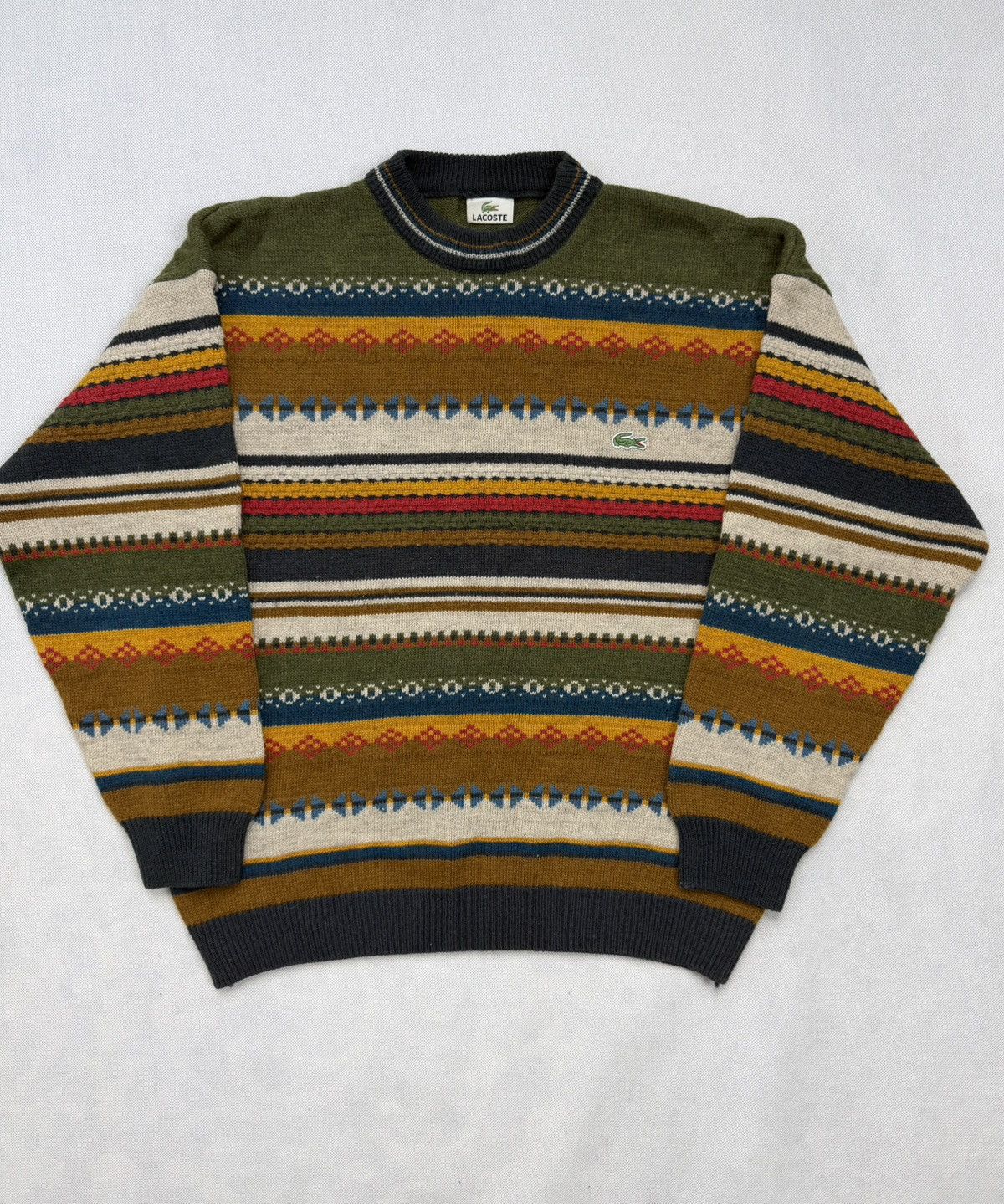 Lacoste Unique Lacoste Small Logo Pattern Sweater, Alpaca Wool Size US XL / EU 56 / 4 - 2 Thumbnail