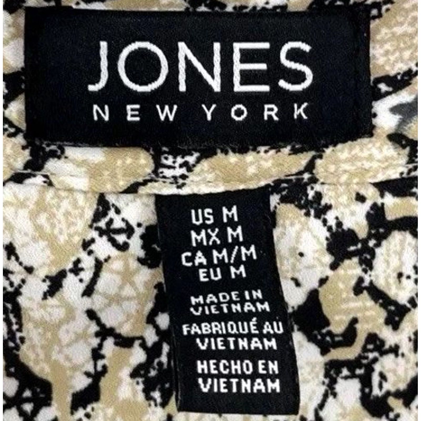 Jones New York Jones NY Snake Skin Print Faux Wrap Chiffon Collared Blouse Sz M Boho Women’s Size M / US 6-8 / IT 42-44 - 5 Thumbnail