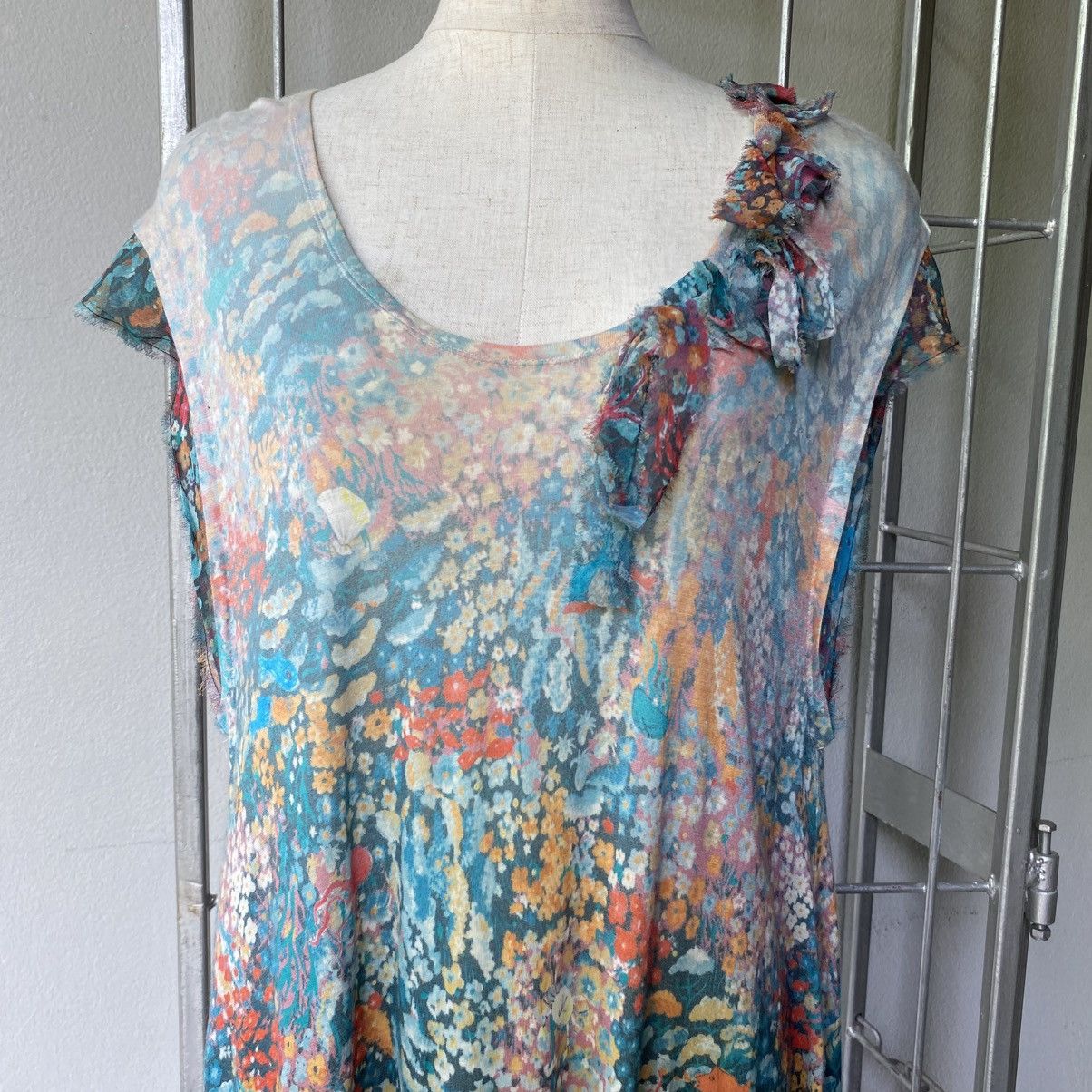 Tsumori Chisato Tsumori Chisato Floral Ruffle Strap Maxi Dress Size XS / US 0-2 / IT 36-38 - 22 Thumbnail