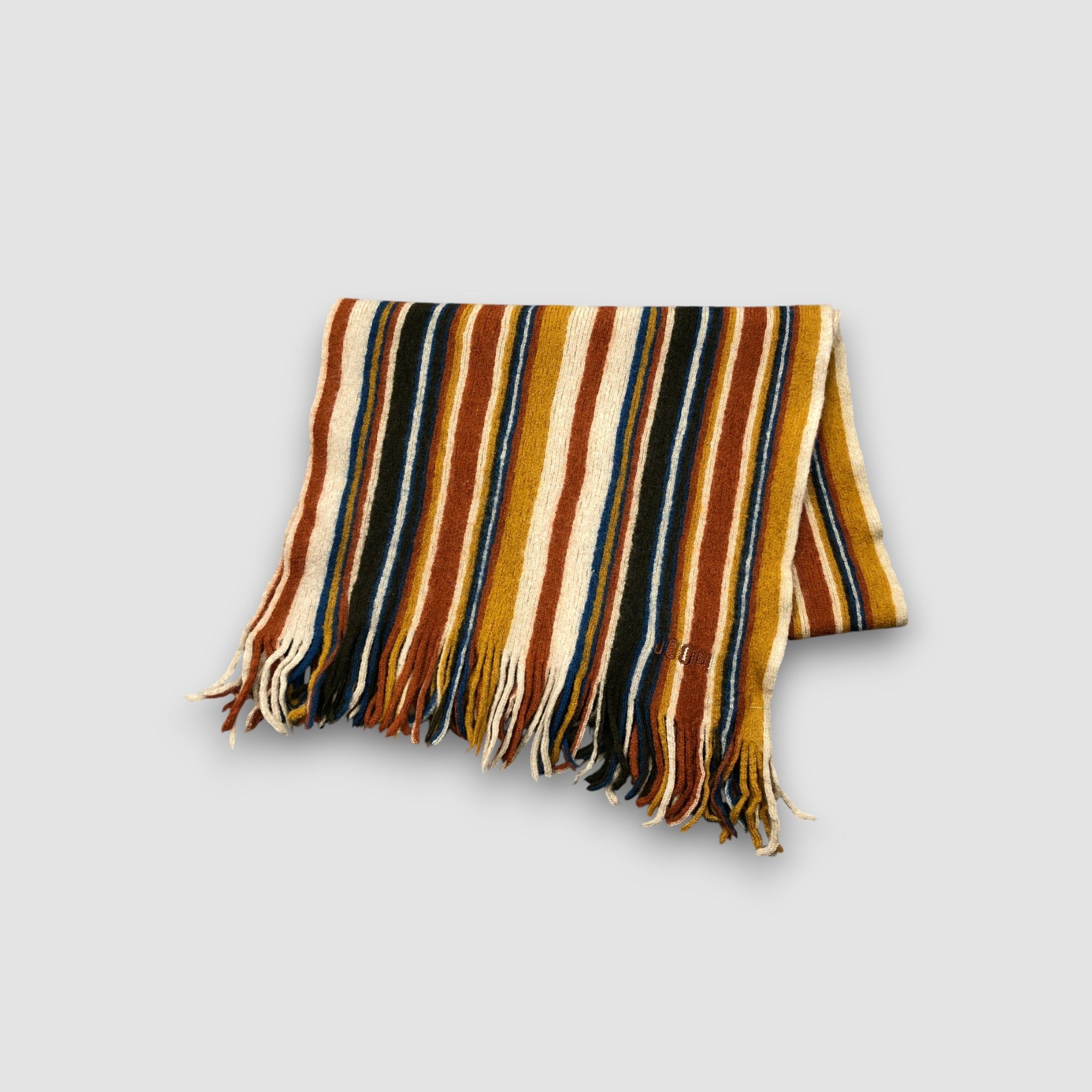 Japanese Brand Vintage Joop! Scarf Muffler Knit Wool Ribbed Knit Scarves Size ONE SIZE - 3 Thumbnail