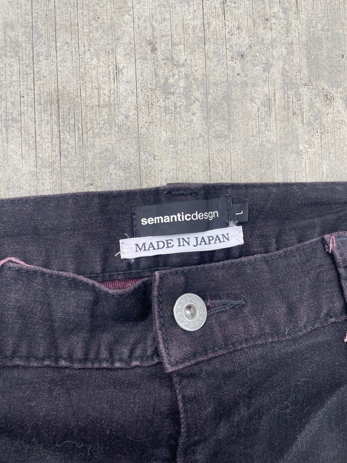 Japanese Brand 💥RARE💥2000s JAPANESE BRAND SEMANTIC DESIGN WAX SKINNY JEANS Size US 32 / EU 48 - 3 Thumbnail