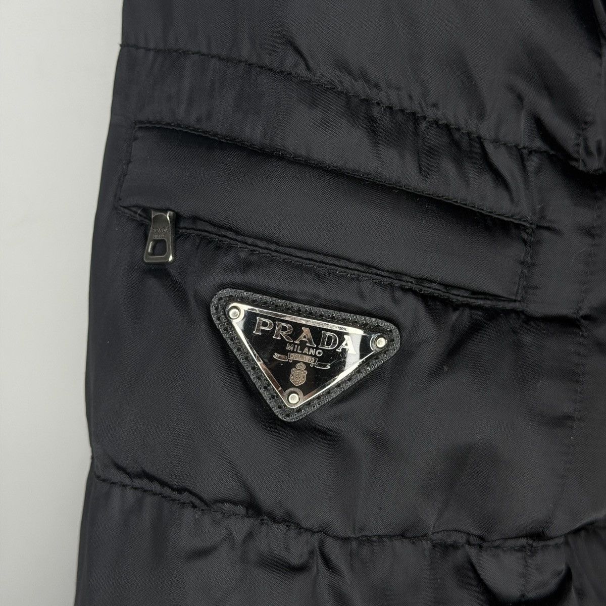 Prada Goose Down Black Fox Fur Parka Puffer Coat Jacket 46 Milan Size L / US 10 / IT 46 - 10 Thumbnail