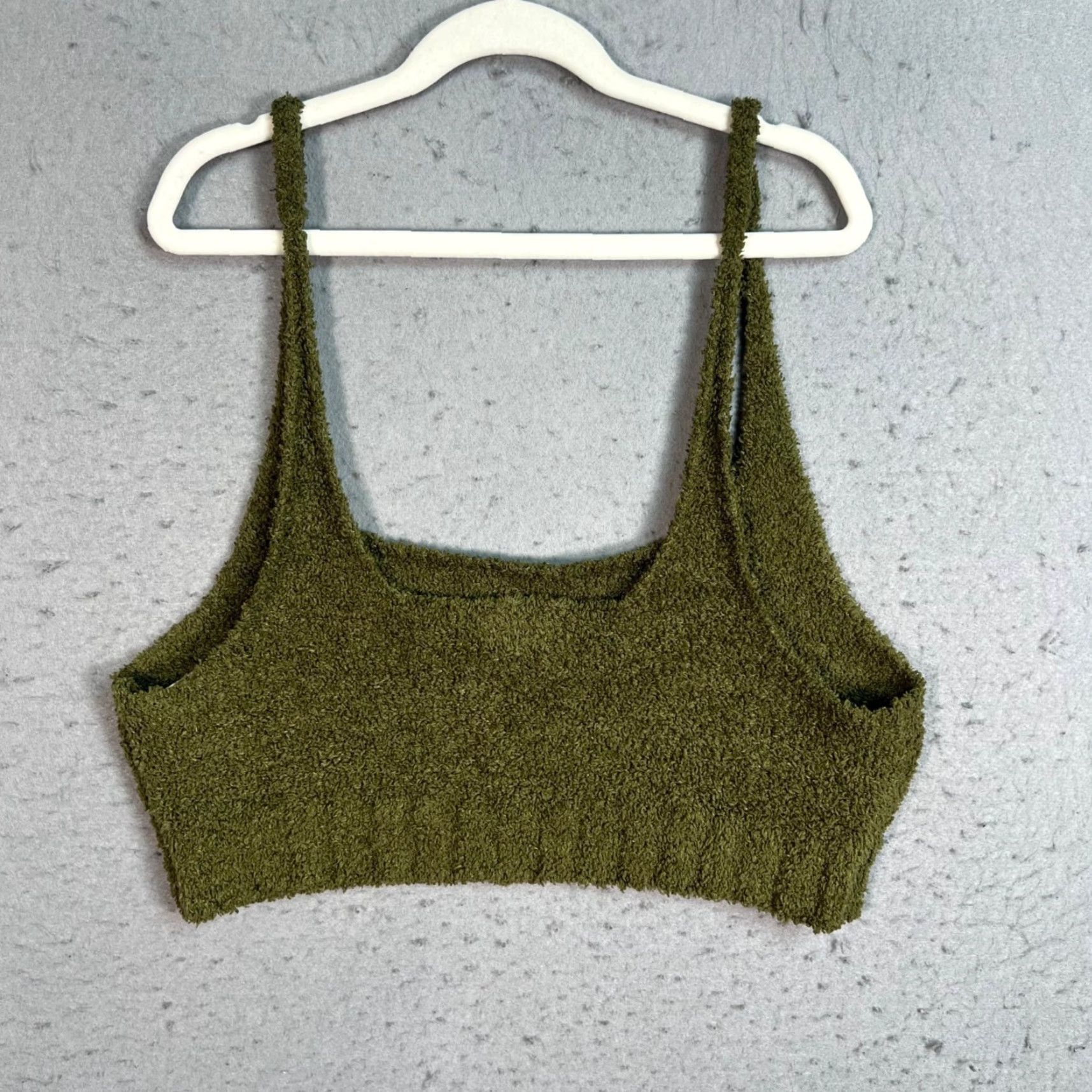 Vintage Out From Under Olive Green Cropped Tank Top Womens Size Medium Size M / US 6-8 / IT 42-44 - 2 Thumbnail