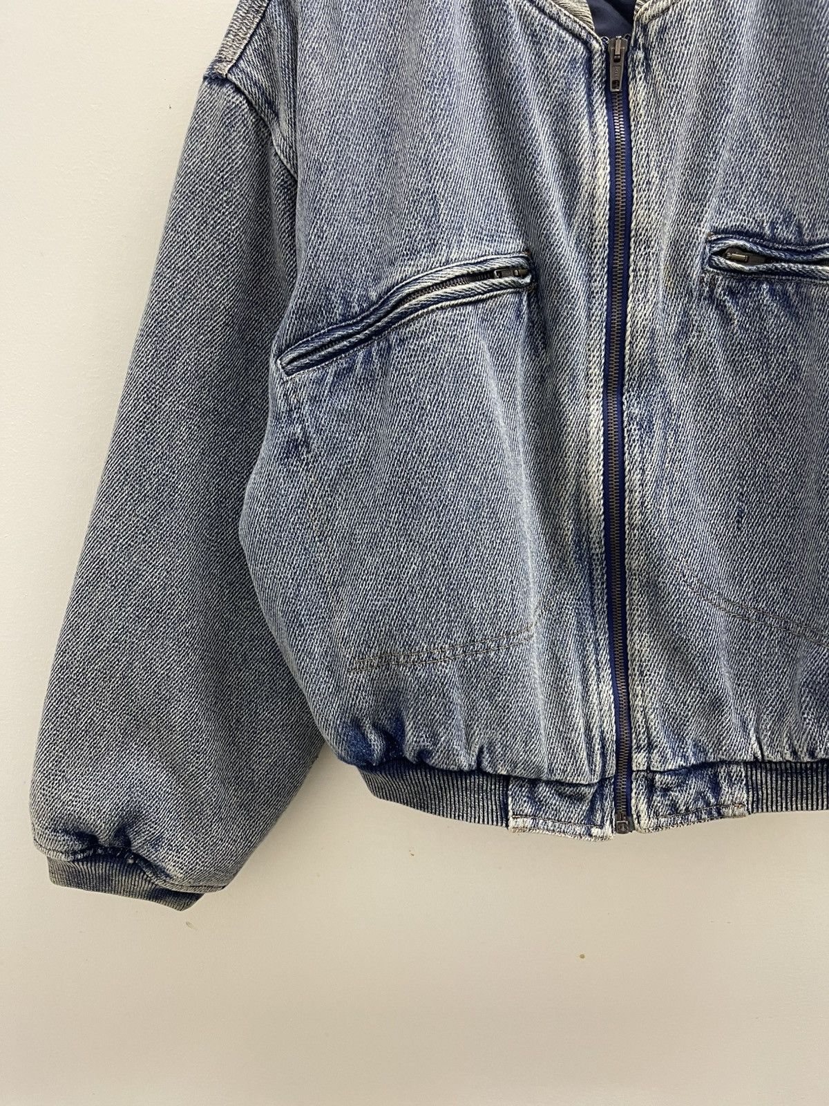 Giorgio Armani Vintage Armani Jeans Denim Bomber Jacket Size US M / EU 48-50 / 2 - 6 Thumbnail