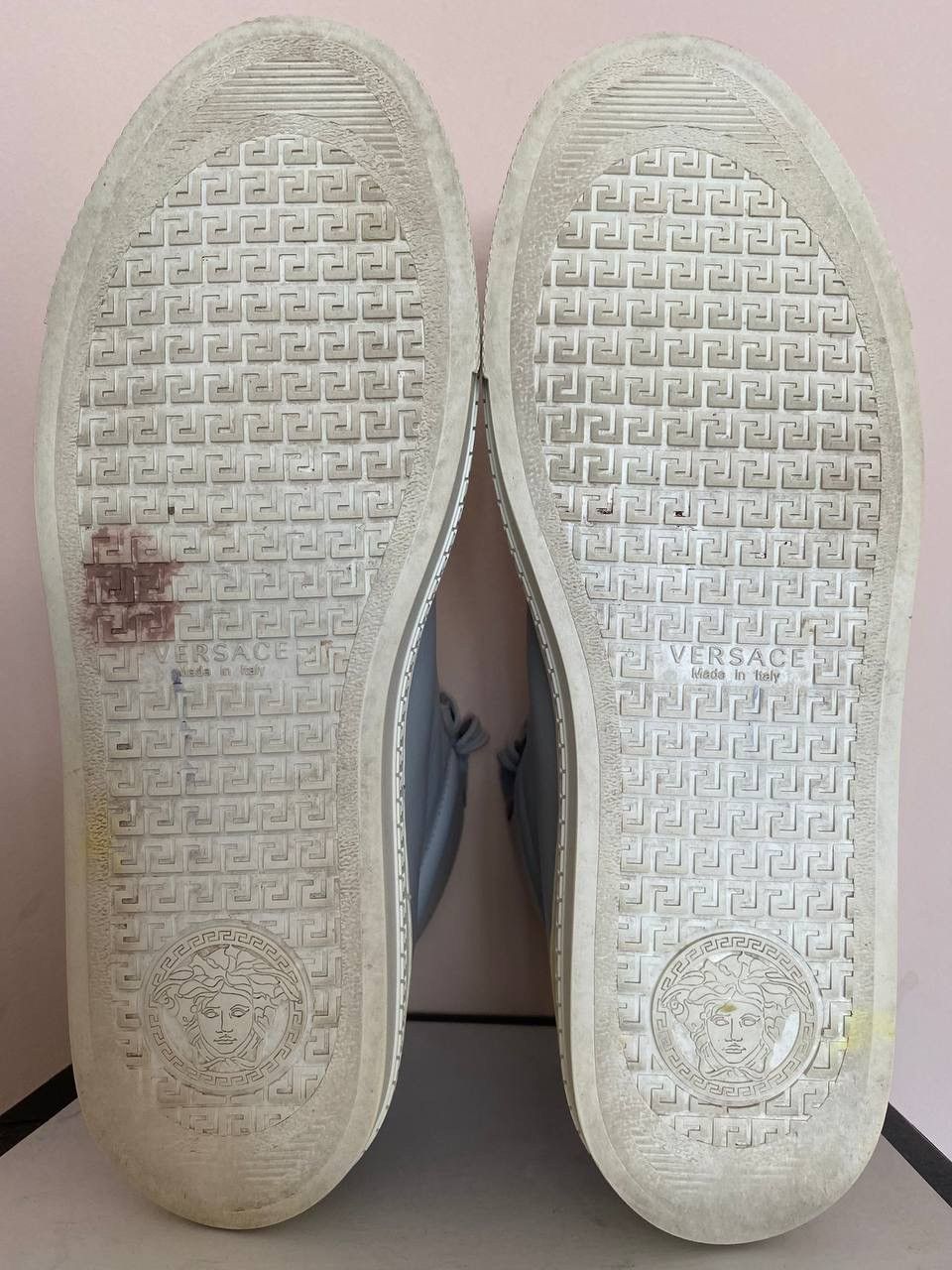 Versace Versace Men’s Gray Leather High Top Sneakers Size US 8 / EU 41 - 11 Thumbnail
