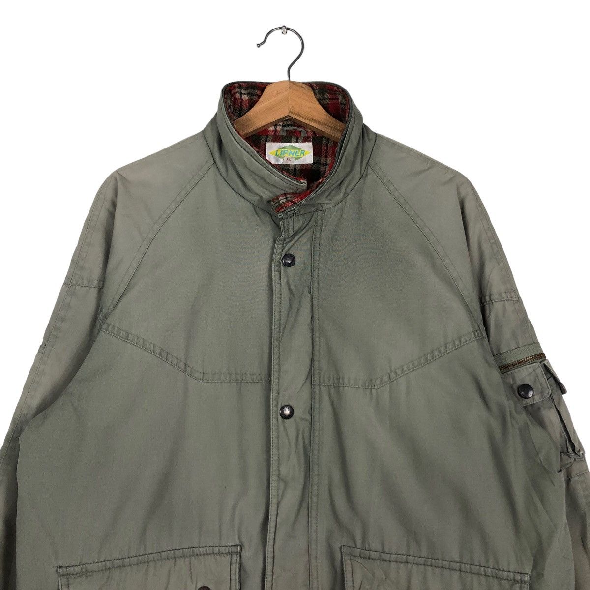 Japanese Brand 🔥Vintage Bomber Jacket Lipner Tartan Lining Issey Miyake Size US L / EU 52-54 / 3 - 3 Thumbnail