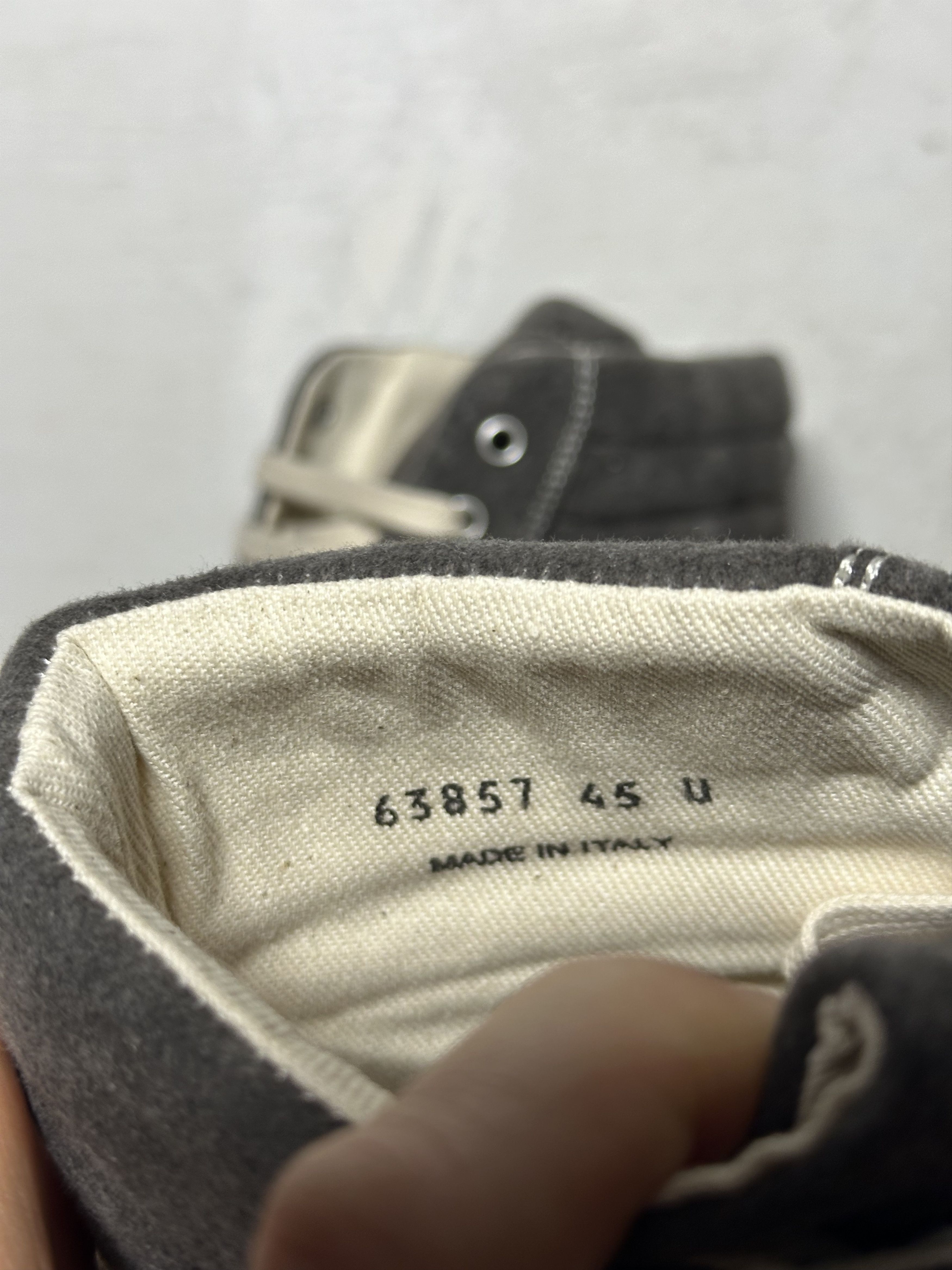 Rick Owens Drkshdw Rick Owens DRKSHDW Vitnage High Top Sneakers Dust Size US 12 / EU 45 - 9 Thumbnail
