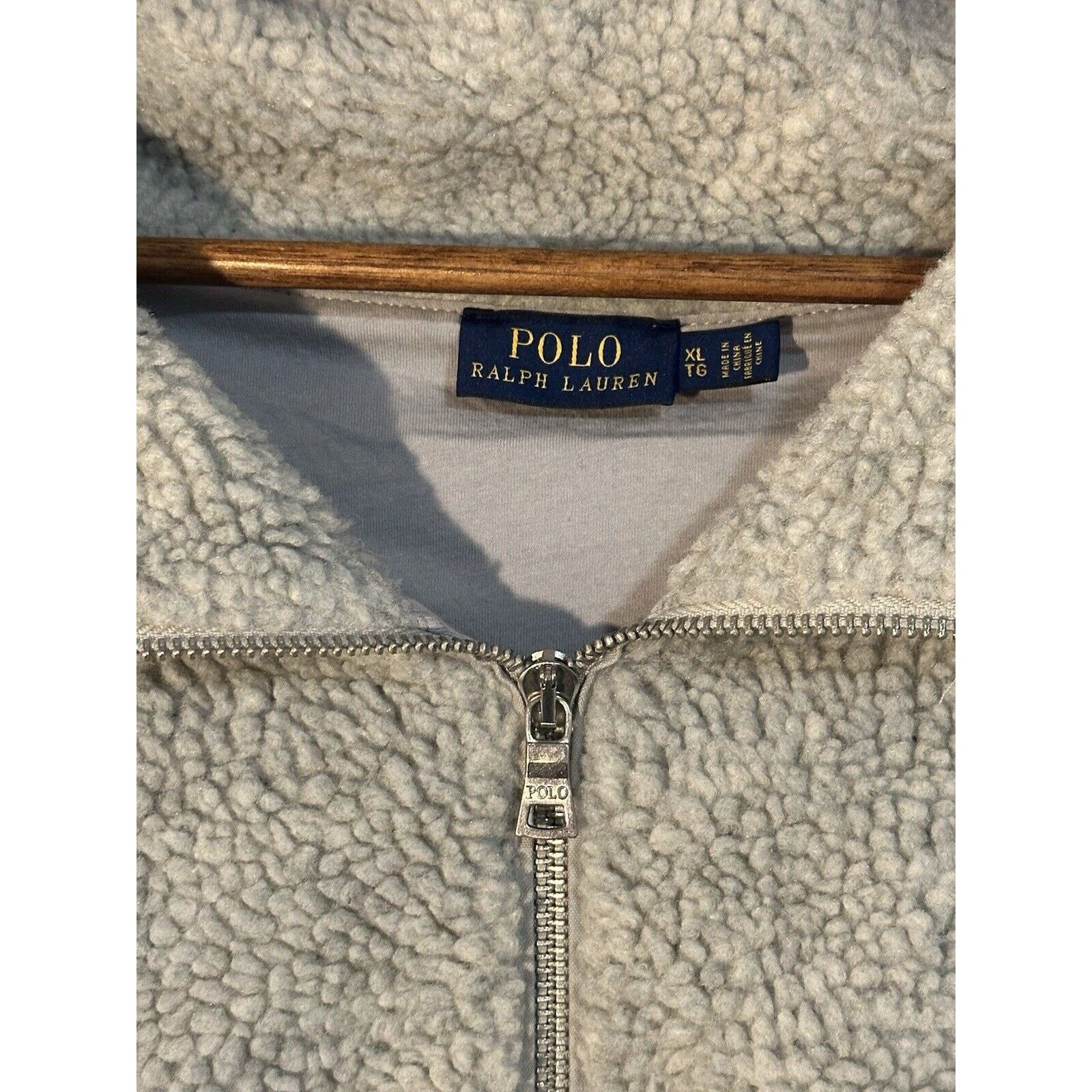 Polo Ralph Lauren Polo RL Size XL 1/4 Zip Pullover Grey Fleece Sherpa Size XL / US 12-14 / IT 48-50 - 2 Thumbnail