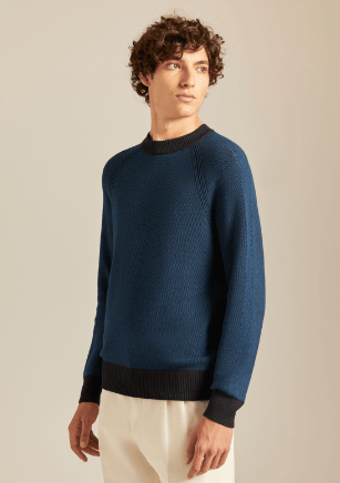 Loro Piana o1loc1c1023 Sweater in Blue Size US L / EU 52-54 / 3 - 2 Thumbnail