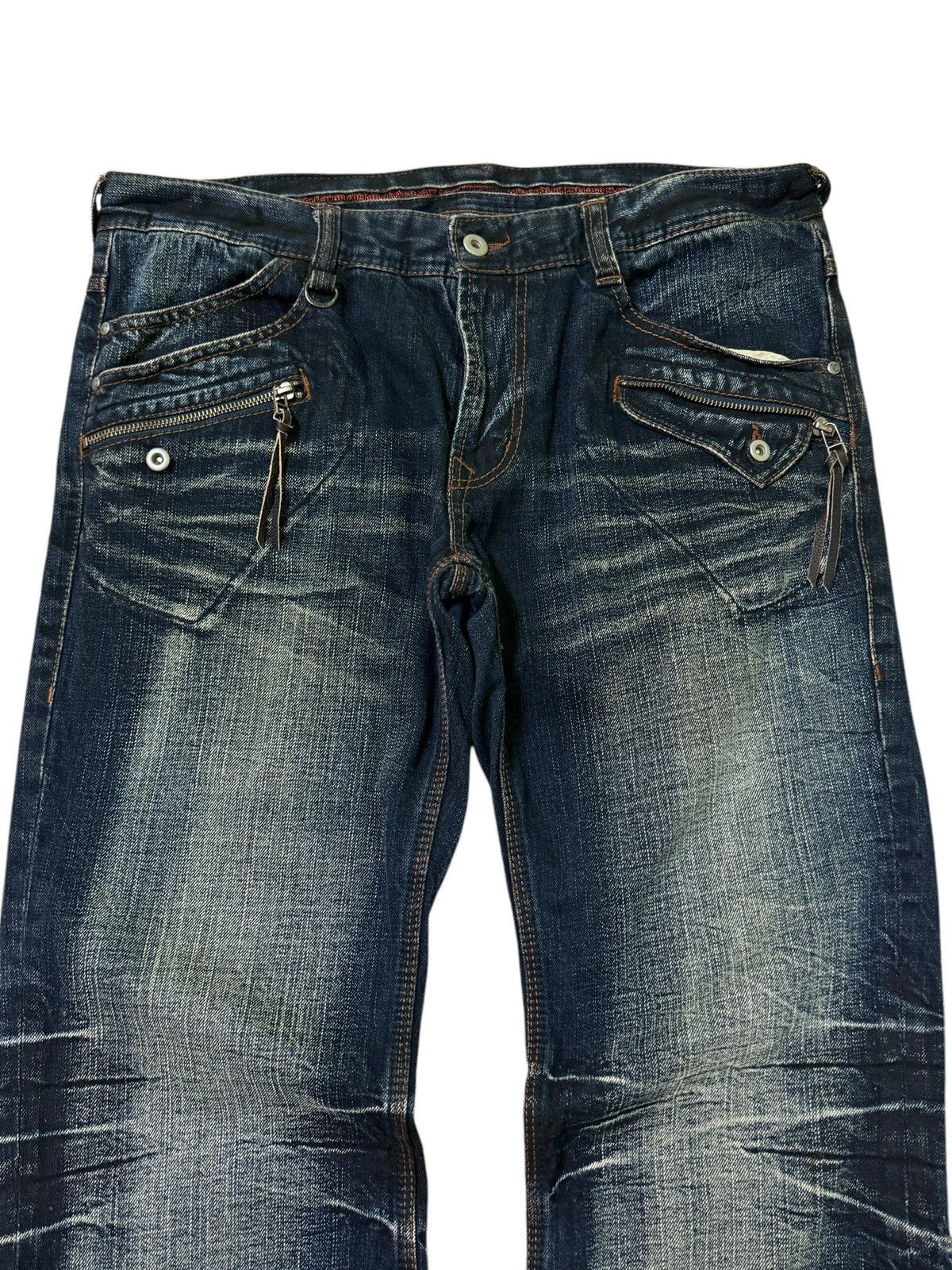 Hysteric Glamour NCFM Nicole Club for Men Distressed Washed Flare Y2K Style Size US 34 / EU 50 - 3 Thumbnail