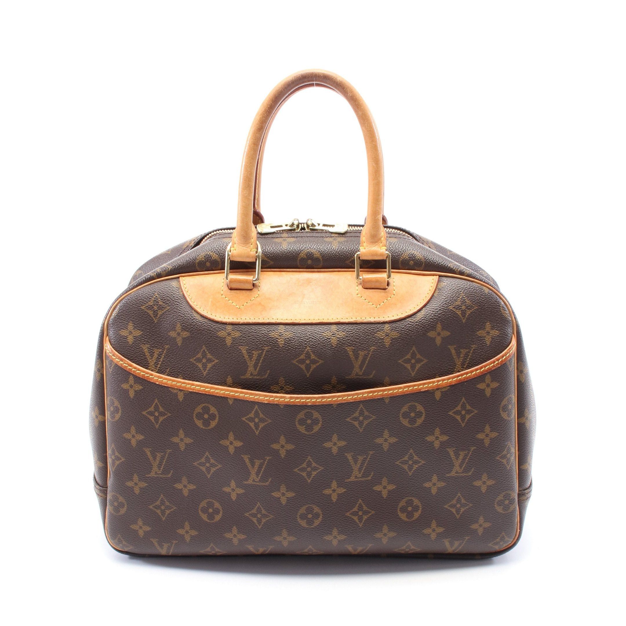 Louis Vuitton Louis Vuitton Deauville Bowling Vanity Monogram Handbag Leather Brown Size ONE SIZE - 1 Thumbnail
