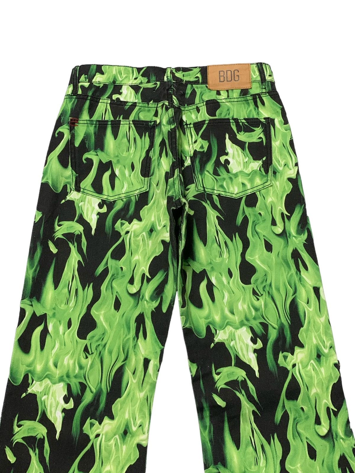 5351 POUR LES HOMMES × Junya Watanabe BDG Green Flame Bootcut Flared Denim Pants Size US 29 - 8 Thumbnail