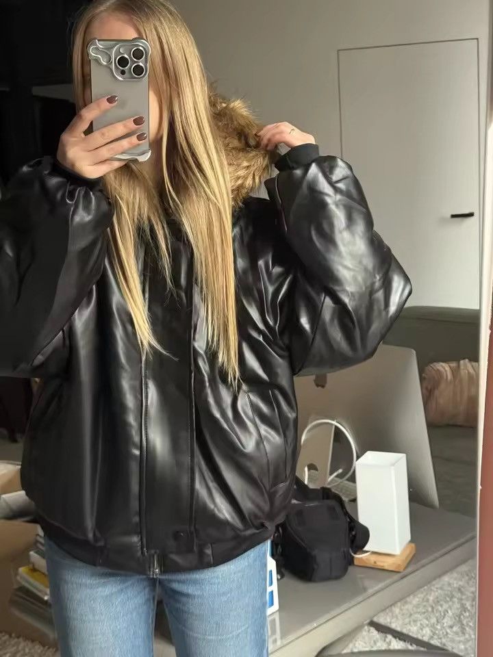 Japanese Brand PU Leather Reversible Faux Fur Fleece Coats Jacket Size US M / EU 48-50 / 2 - 9 Thumbnail
