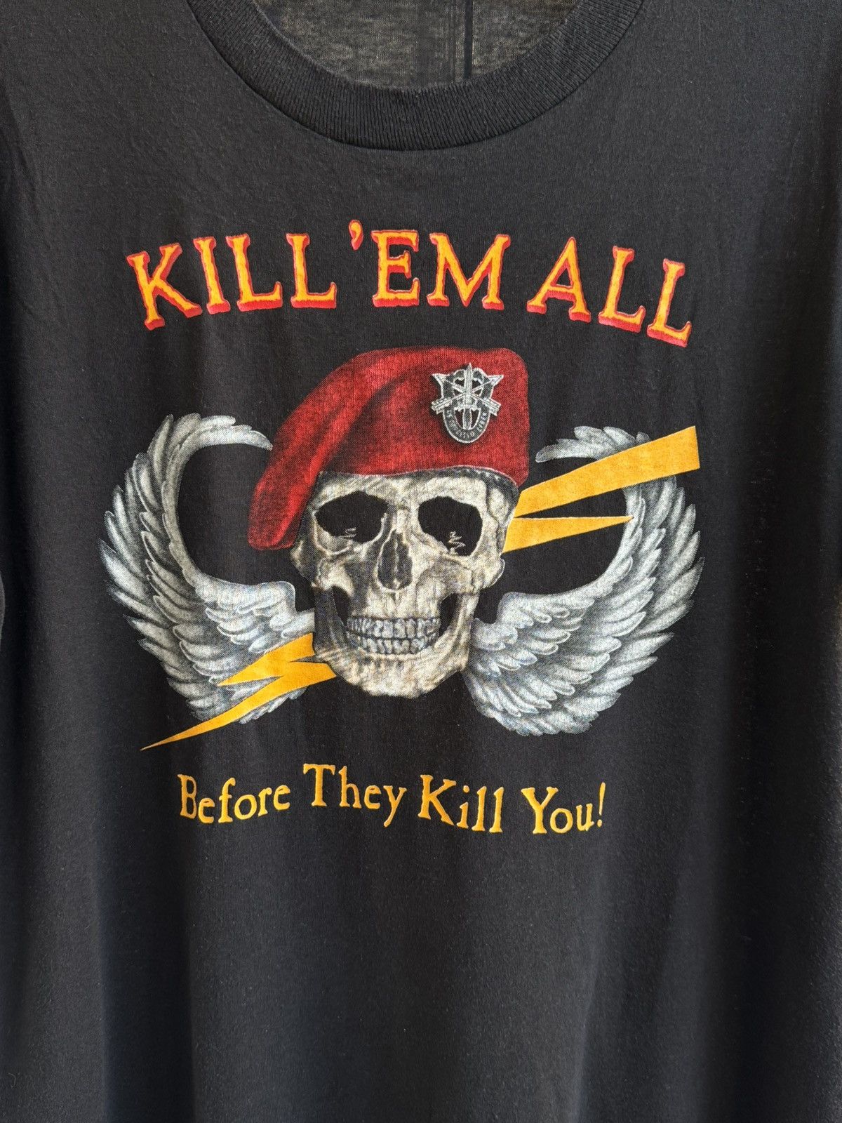 Vintage Vintage KILL'EM ALL BEFORE THEY KILL YOU Size US L / EU 52-54 / 3 - 2 Thumbnail