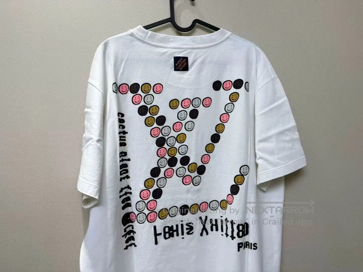 Virgil Abloh LV x CPFM White Embroidered Logo Smile Tee. Size US XL / EU 56 / 4 - 5 Thumbnail