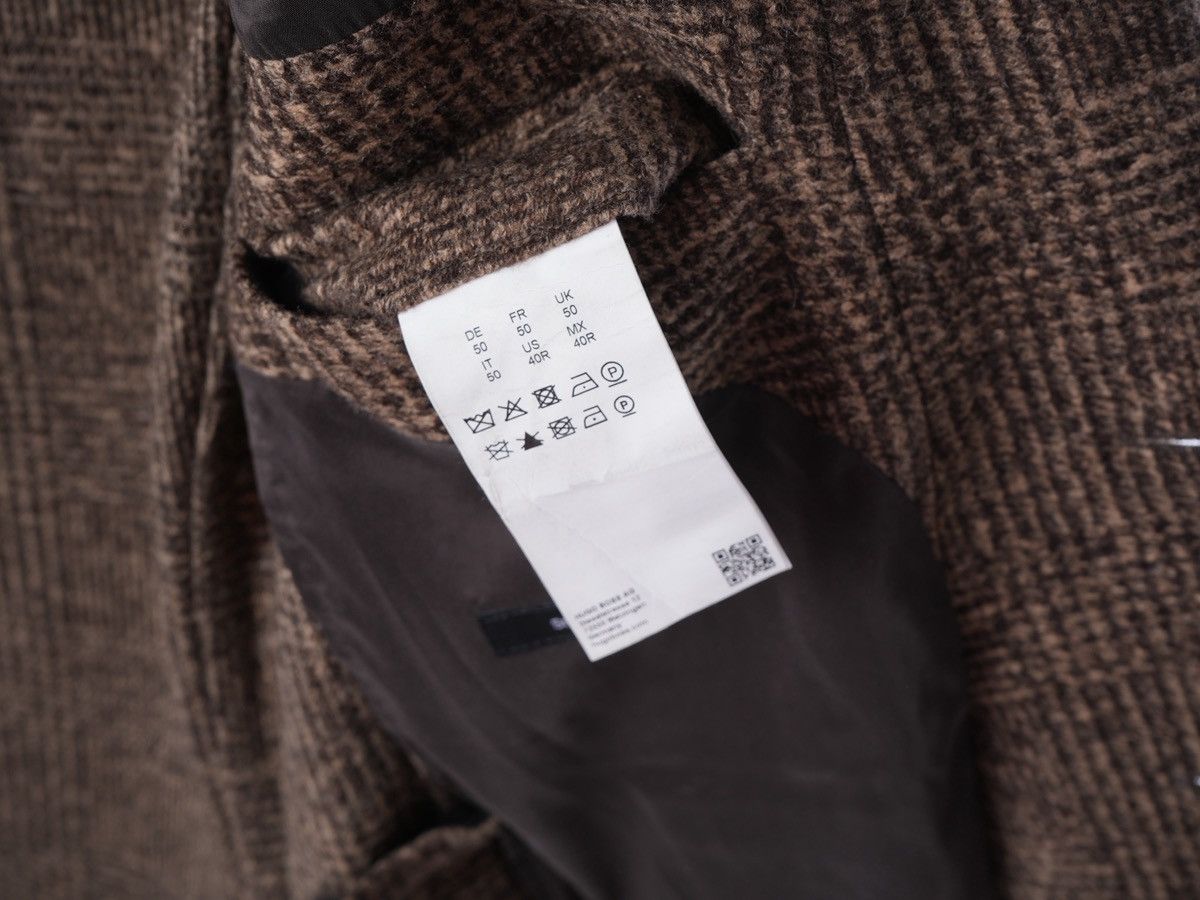 Hugo Boss HUGO BOSS MENS Blazer Jacket brown wool checked 50 Size 44R - 5 Thumbnail