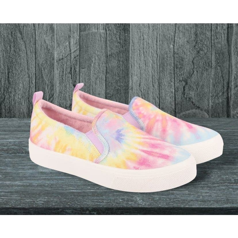 SKECHERS Skechers Tie Dye Pastel Rainbow Slip On Canvas Shoe 7.5 Size US 7.5 / IT 37.5 - 3 Thumbnail