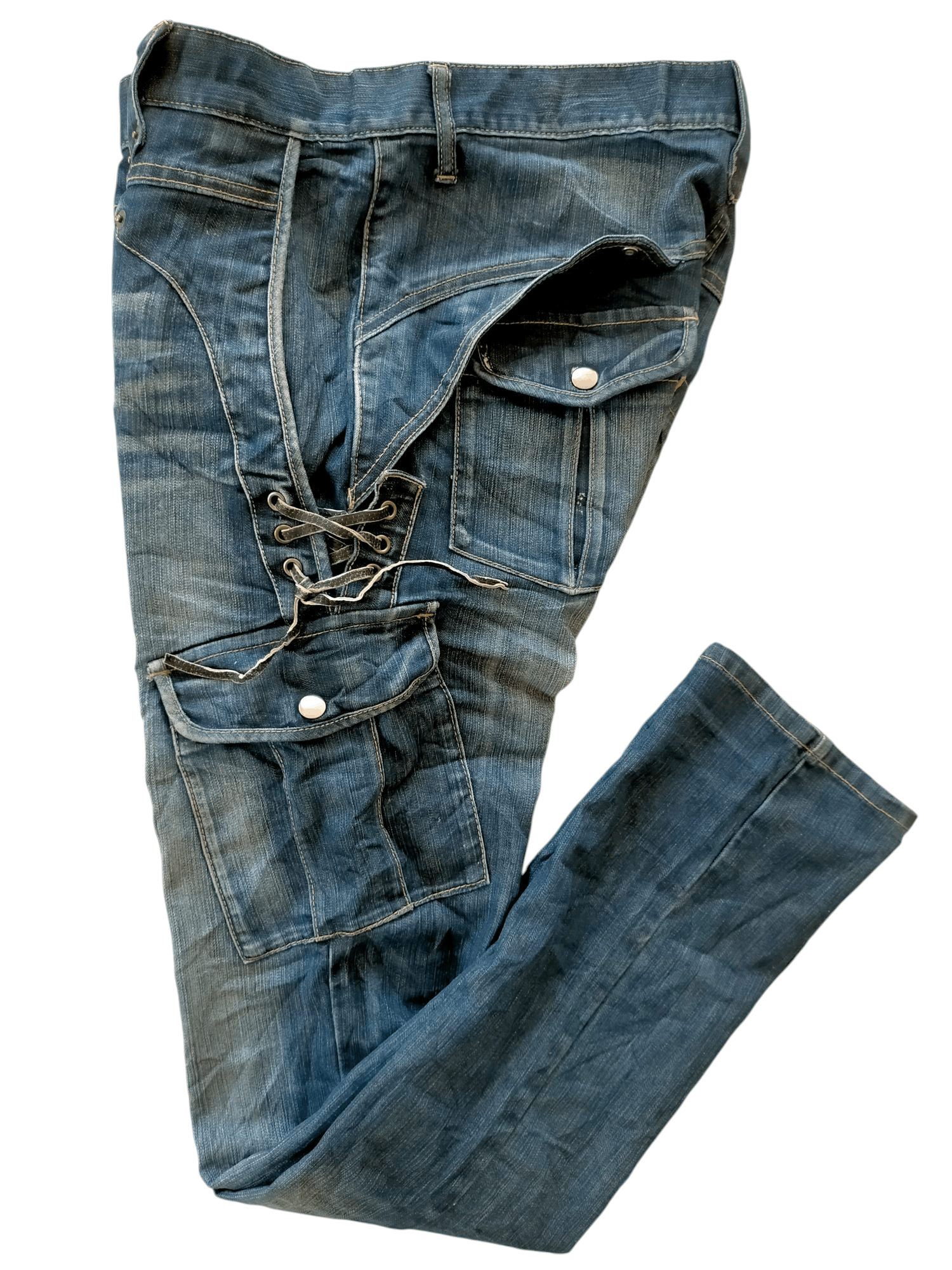 PPFM PPFM Japan Cargo Punk Style Denim Jeans Size US 32 / EU 48 - 2 Thumbnail