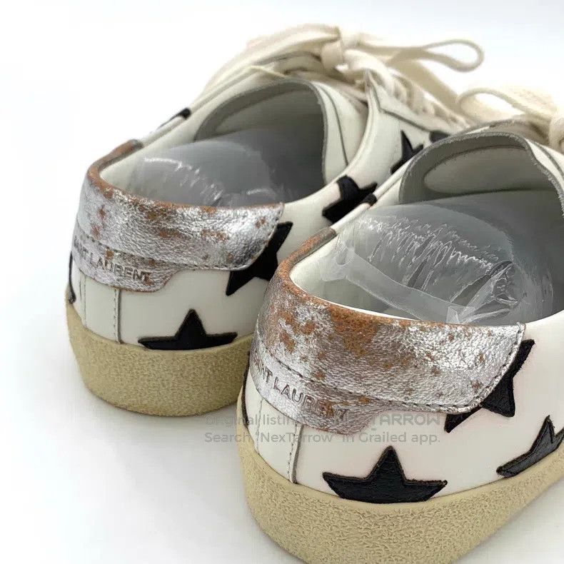 Saint Laurent Paris Saint Laurent Paris White Star Laced Casual Shoe Loafers Size US 6 / EU 39 - 8 Thumbnail