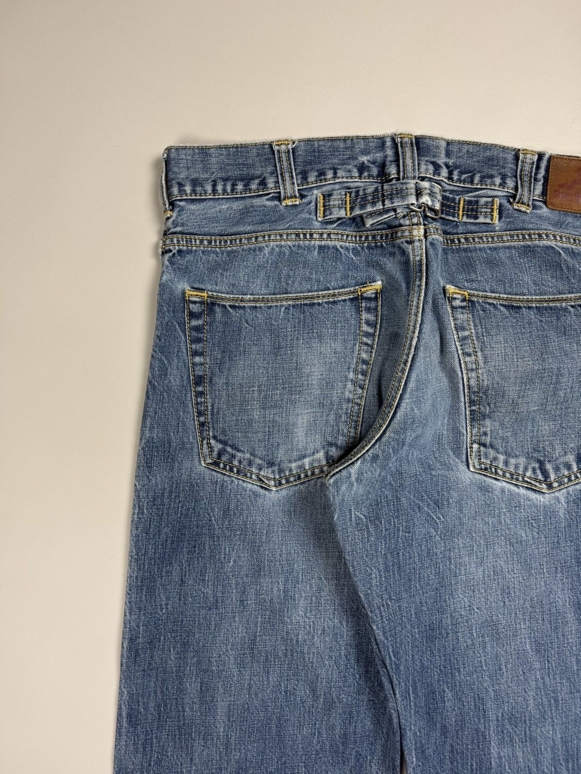 Pike Brothers Pike Brothers Men’s Selvedge Denim Back Buckle Jeans Size 33 Size US 33 - 19 Thumbnail