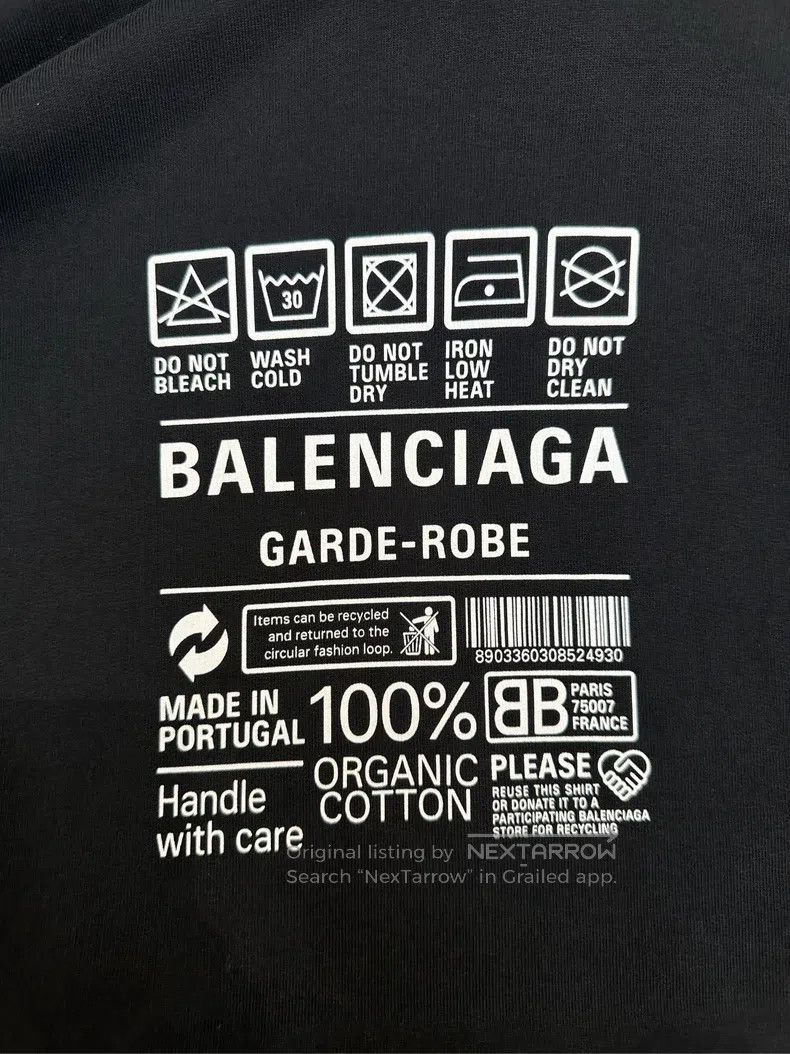 Balenciaga Balenciaga Black Back Logo Printed Hoodie, Size S Size US S / EU 44-46 / 1 - 3 Thumbnail