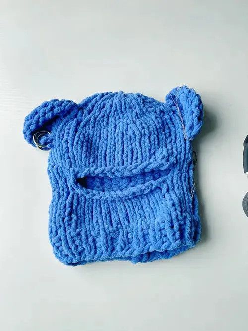 Other Knitted Balaclava Ear Bear Beanie Hat Size ONE SIZE - 2 Thumbnail